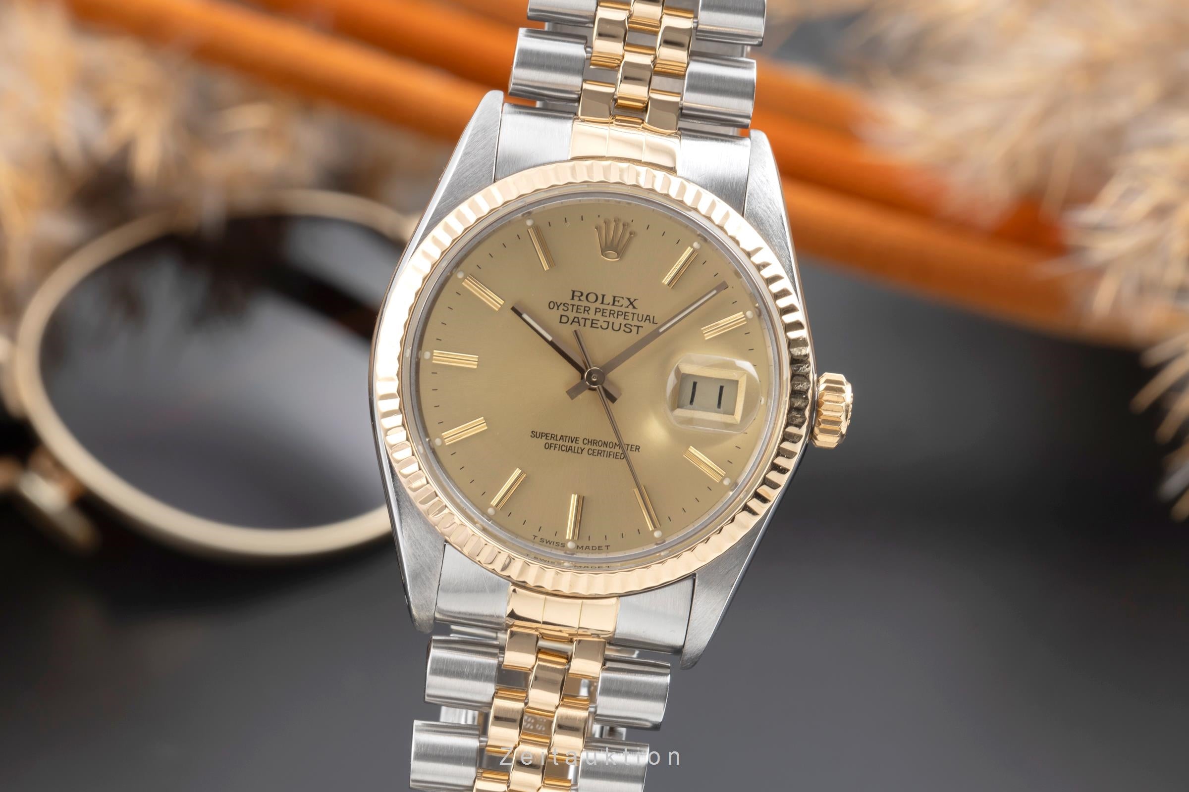 Rolex Datejust steel / gold automatic men's watch 16013  [2504616]