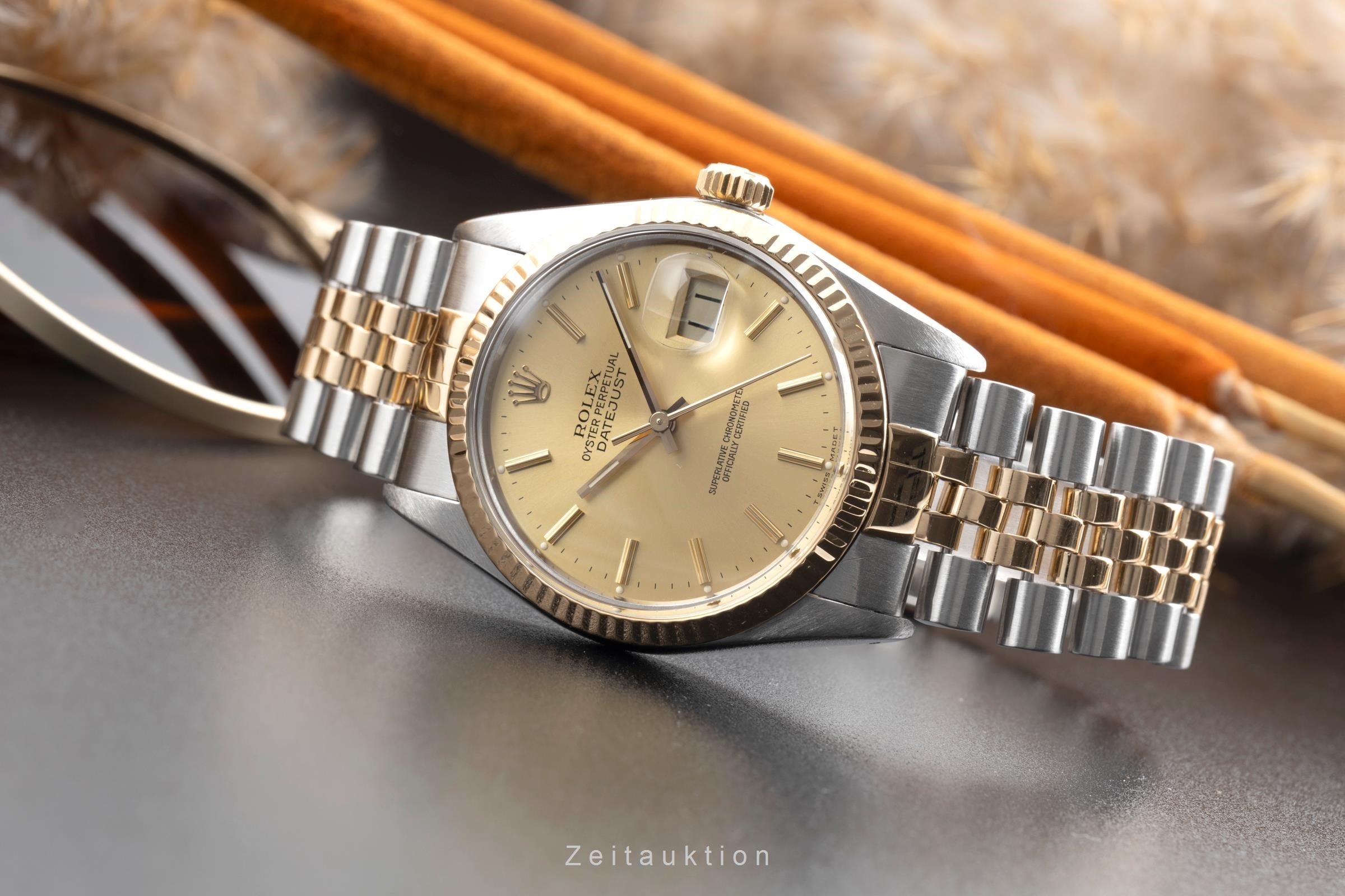 Rolex Datejust steel / gold automatic men's watch 16013  [2504616]