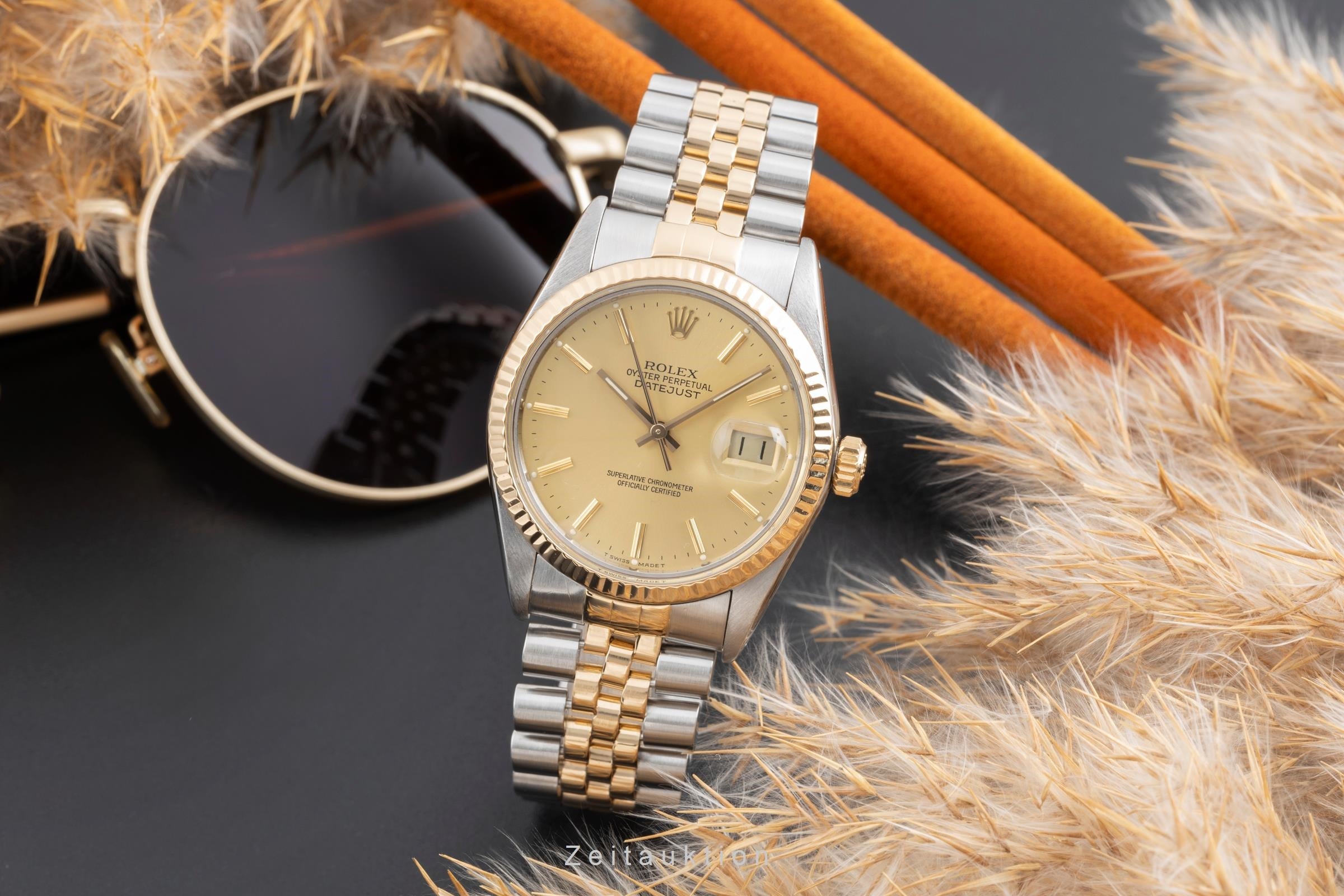 Rolex Datejust steel / gold automatic men's watch 16013  [2504616]