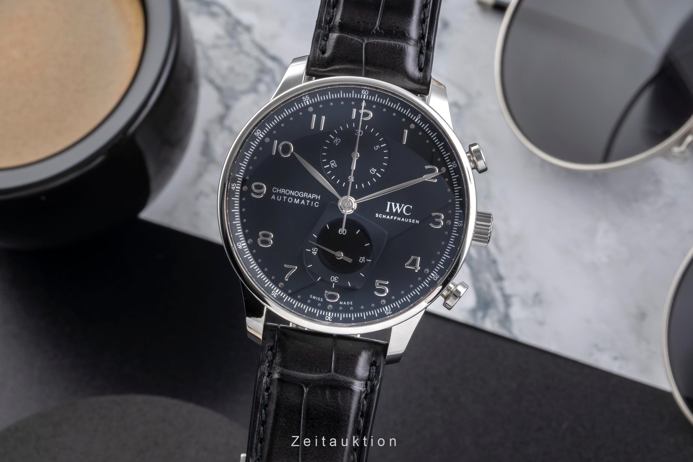 IWC Portugieser chronograph steel automatic men's watch IW371609 LP: 9100EUR  [2504617]