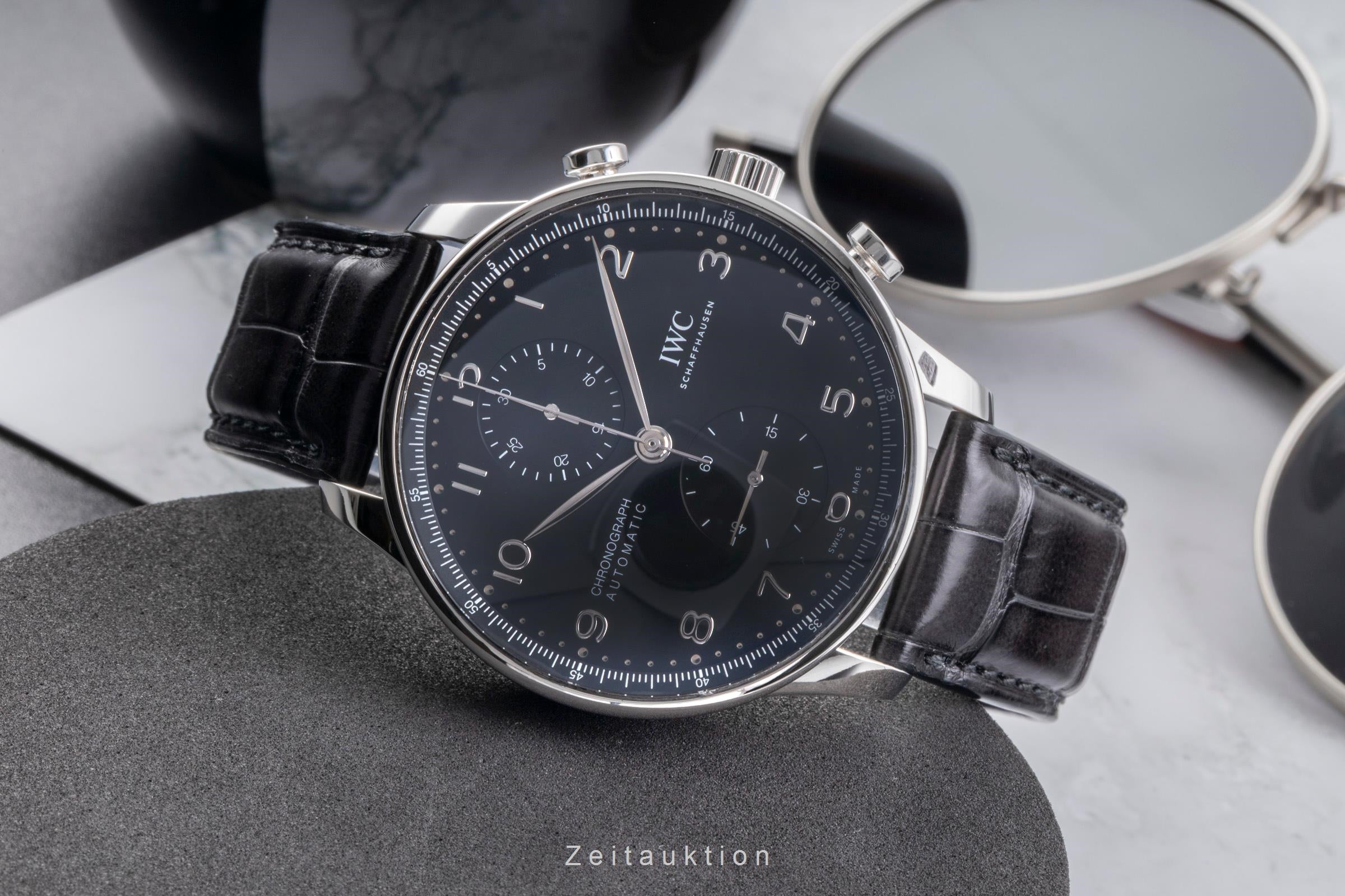 IWC Portugieser chronograph steel automatic men's watch IW371609 LP: 9100EUR  [2504617]