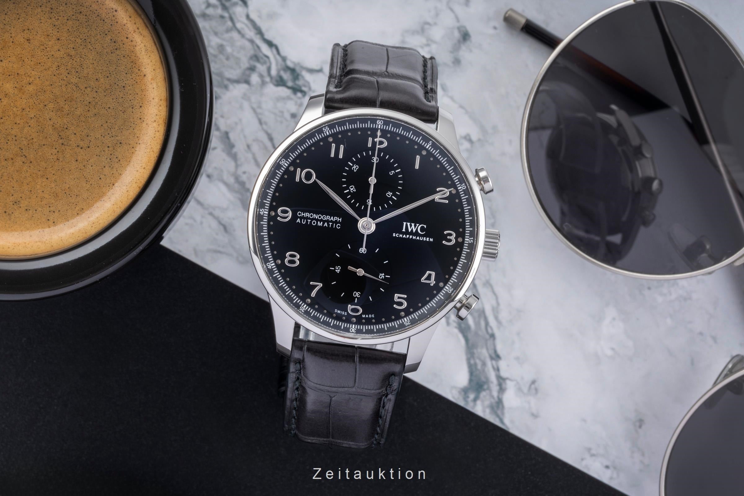 IWC Portugieser chronograph steel automatic men's watch IW371609 LP: 9100EUR  [2504617]