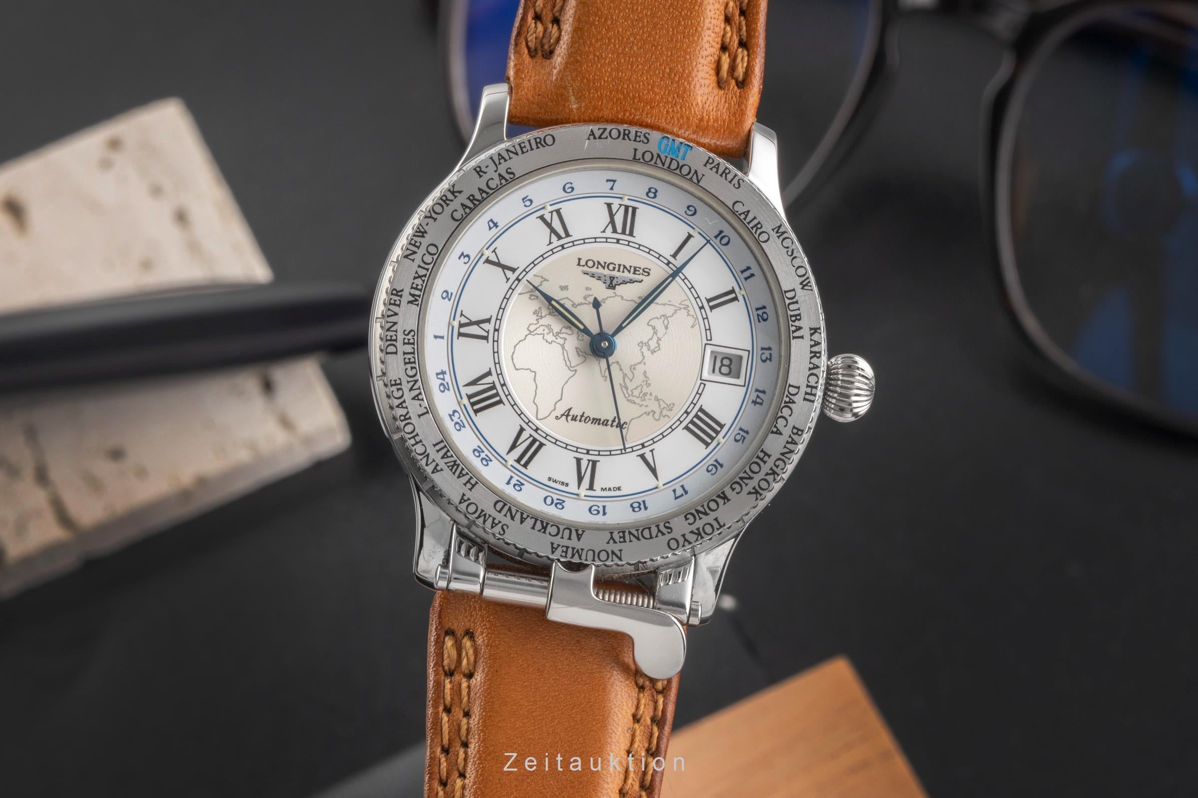 Longines Lindbergh acier automatique montre pour hommes L2.610.4  [2504636]