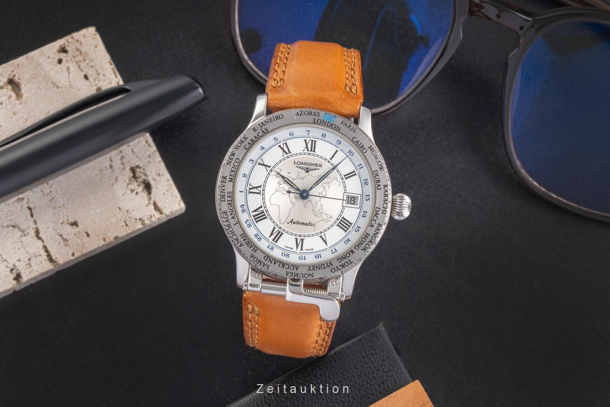 Longines Lindbergh acier automatique montre pour hommes L2.610.4  [2504636]