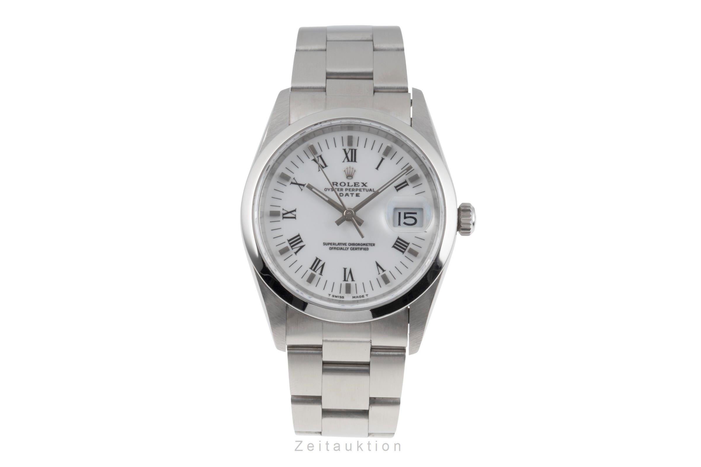 Rolex Date acero automático reloj para caballeros 15200  [2504650]