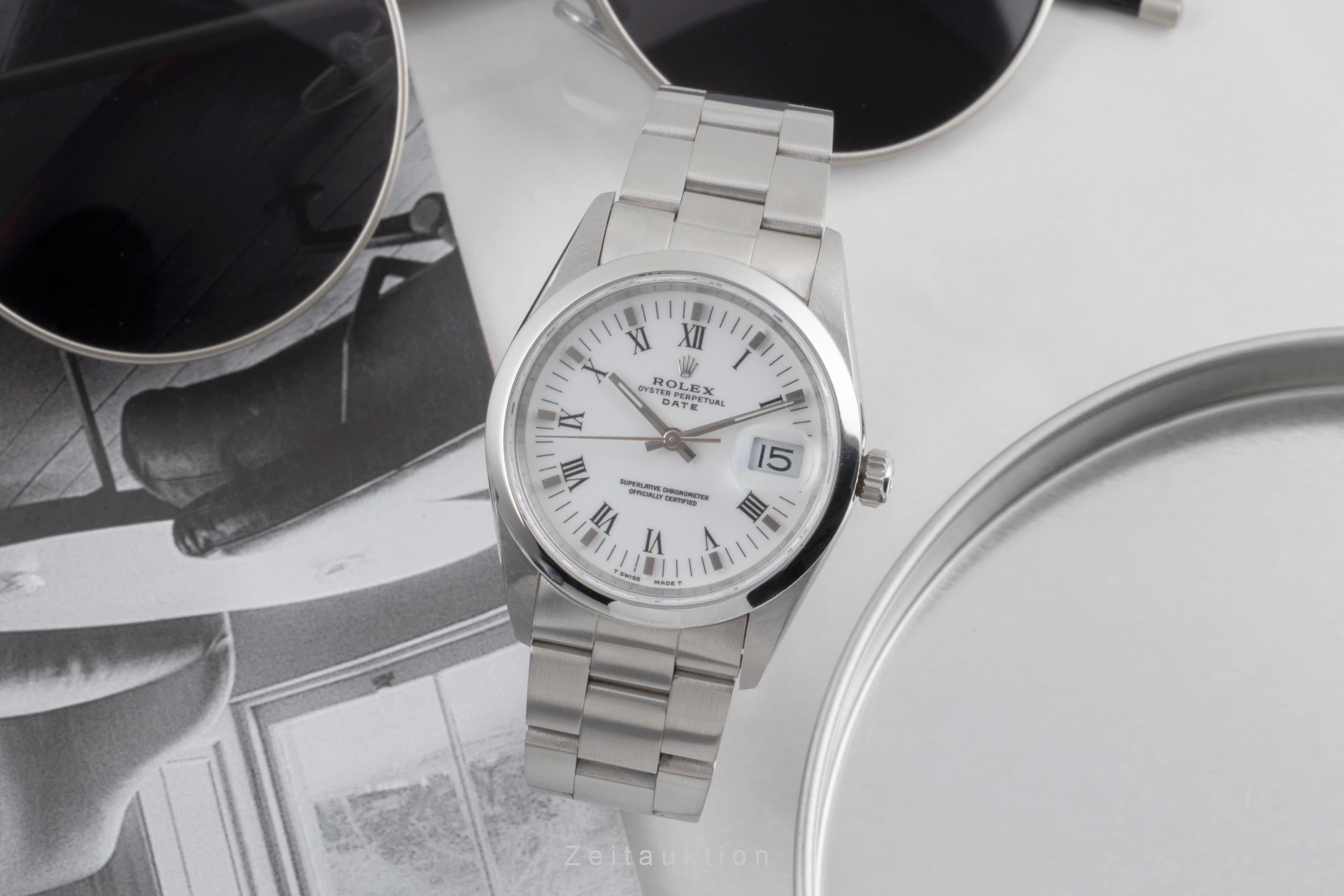 Rolex Date acero automático reloj para caballeros 15200  [2504650]