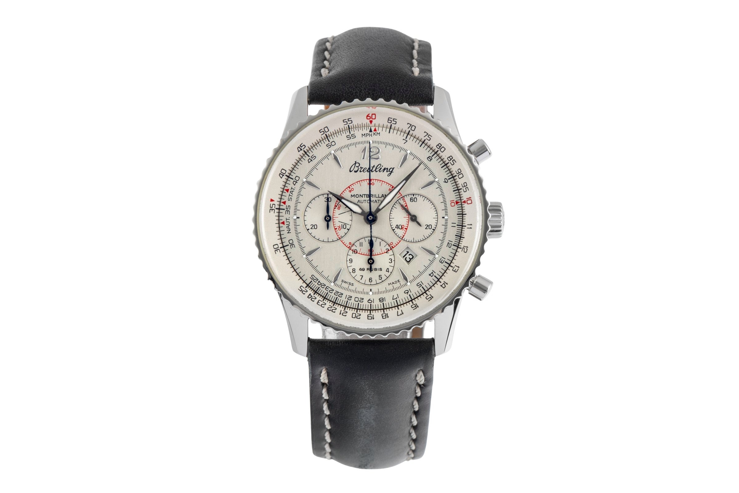 Breitling Montbrillant chronographe acier automatique montre pour hommes A41330  [2504651]