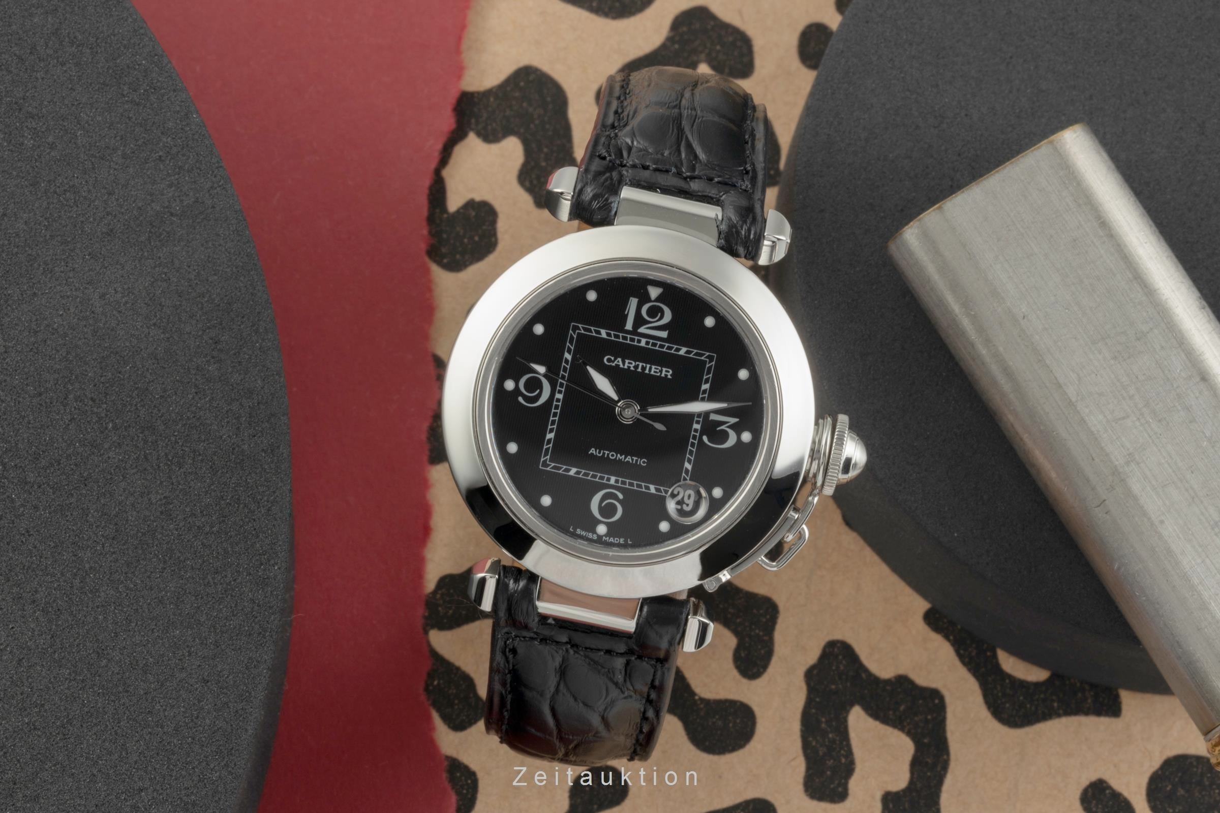Cartier Pasha C de Cartier Black Dial Automatik Herrenuhr Ref. W3106099 2324 [2504655]