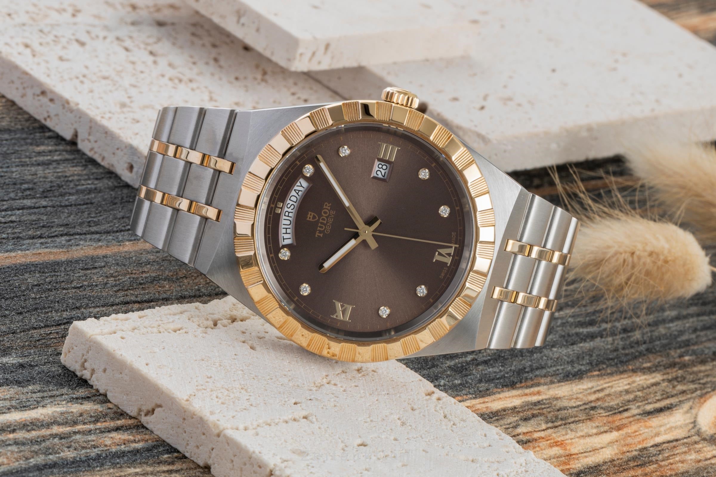 Tudor Royal Diamanten Stahl / Gold Automatik Herrenuhr M28603-0008 NP: 4960,- € [2504656]