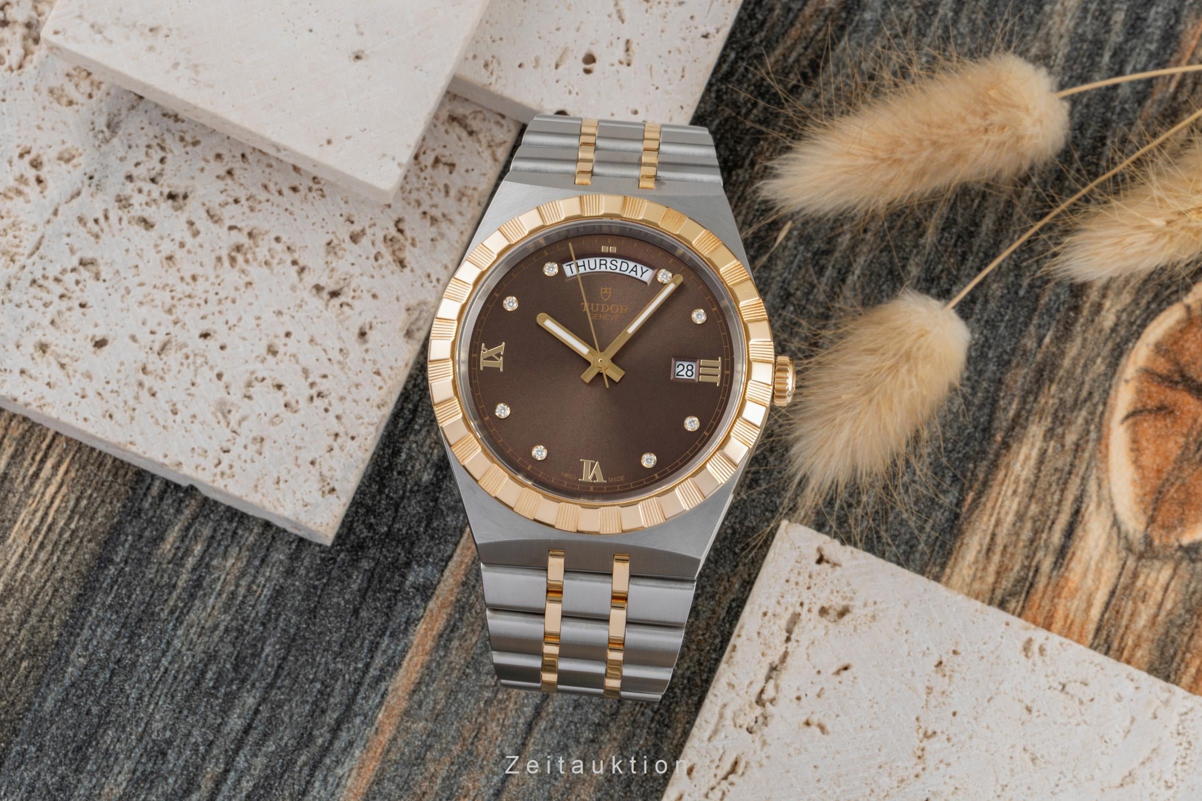 Tudor Royal Diamanten Stahl / Gold Automatik Herrenuhr M28603-0008 NP: 4960,- € [2504656]