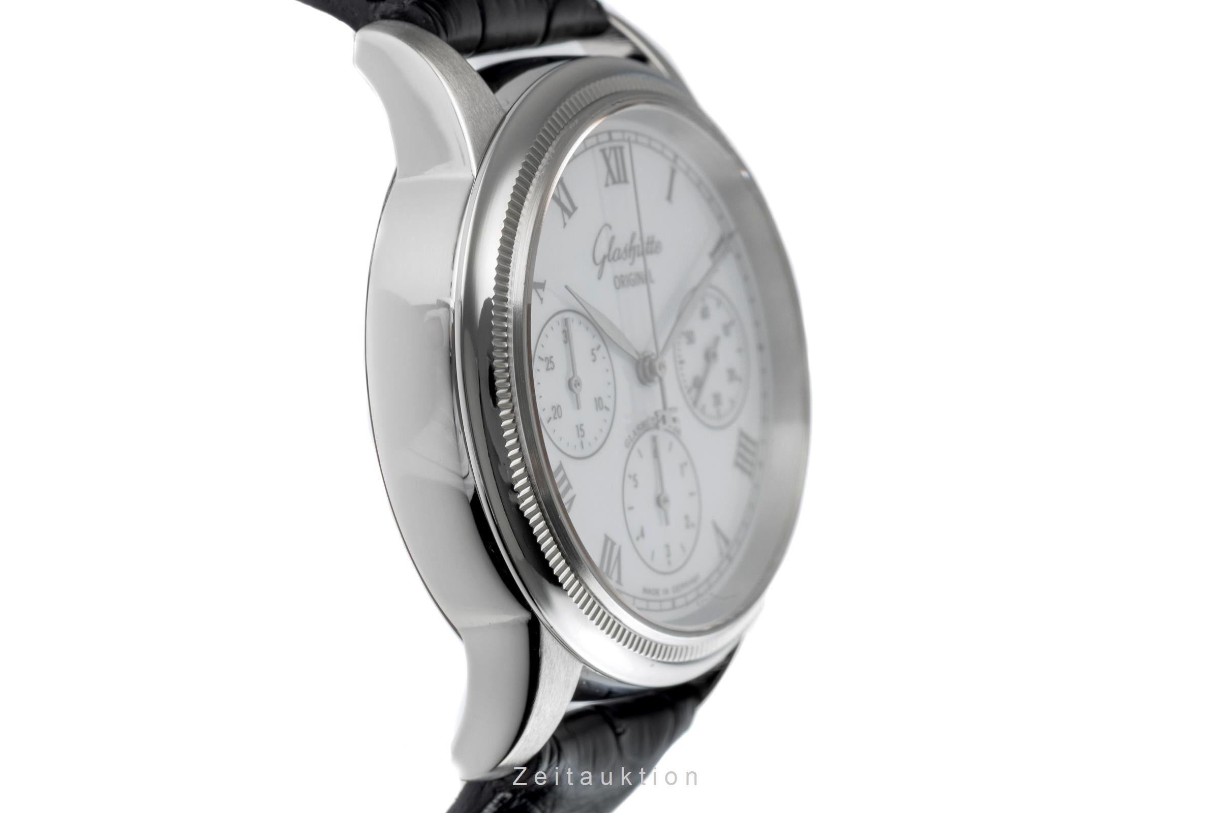 Glashütte Senator chronographe acier automatique montre pour hommes 1-39-31-05-03-04  [2504667]