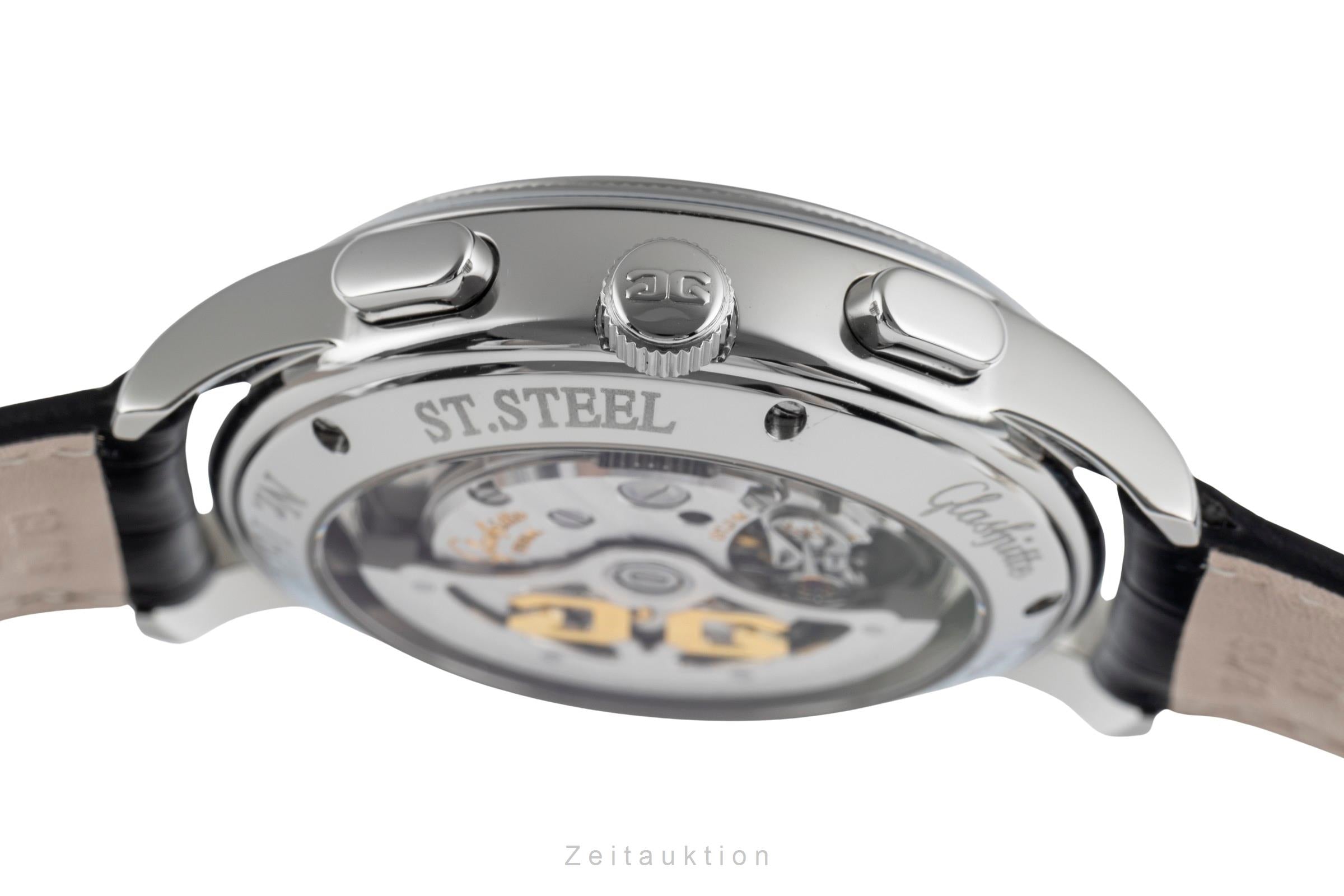 Glashütte Senator chronographe acier automatique montre pour hommes 1-39-31-05-03-04  [2504667]