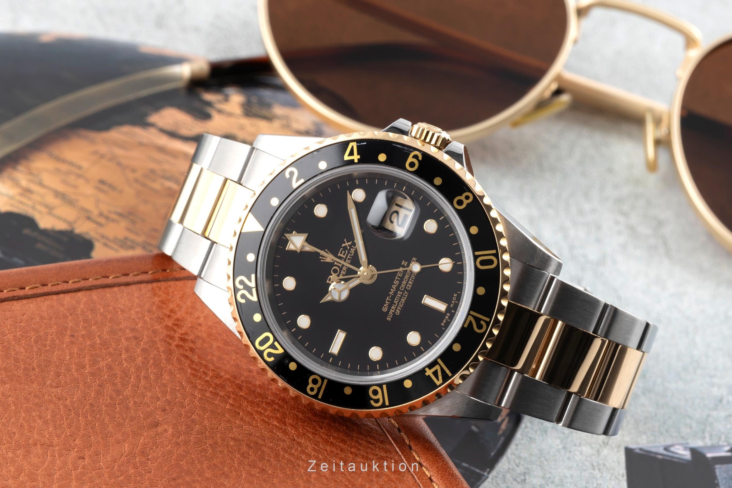 Watch Gmt Master Black Gold Rolex GMT-Master II Steel Gold