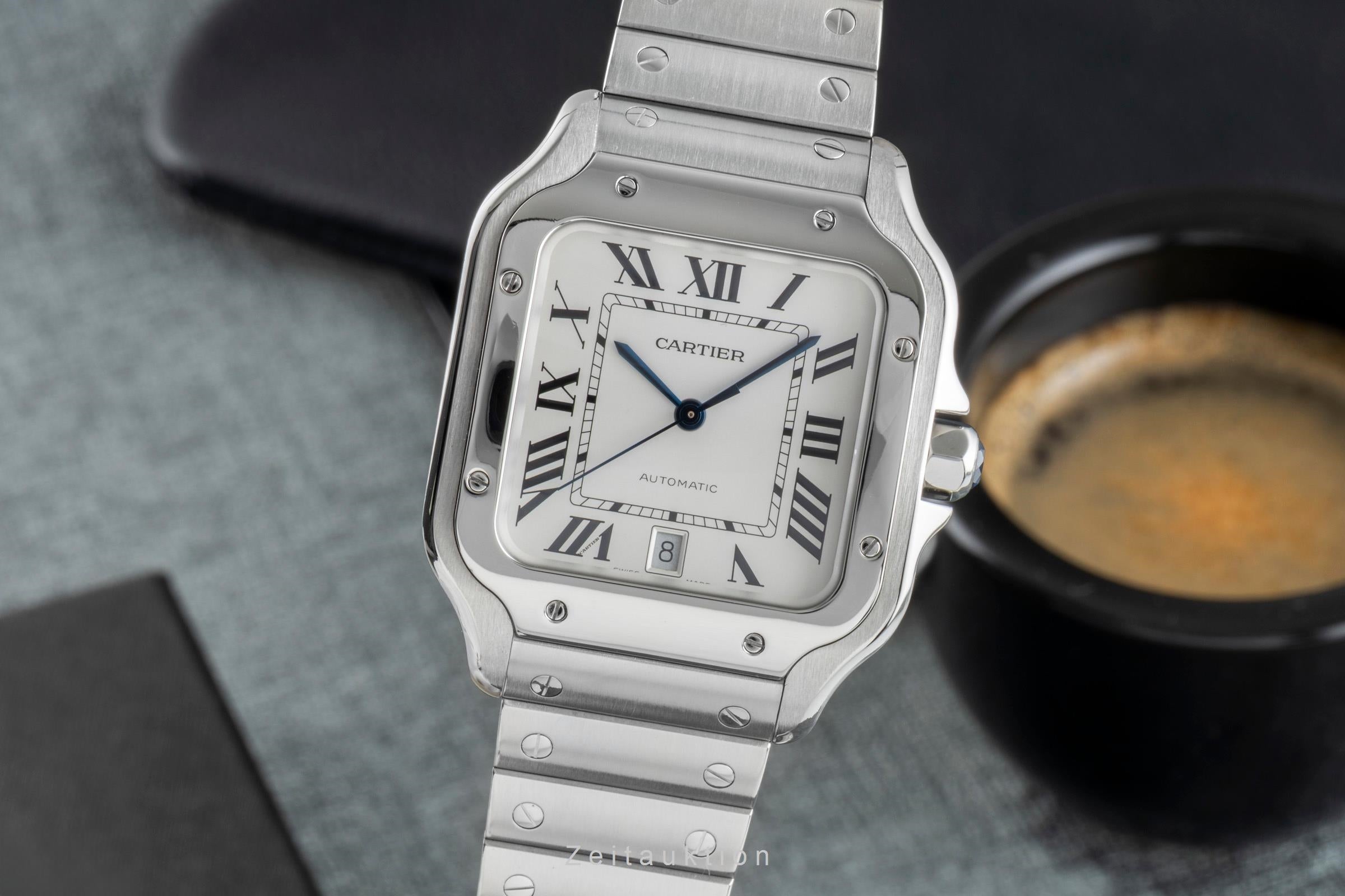 Cartier Santos acier automatique montre pour hommes WSSA0009 LP: 8850EUR  [2504673]