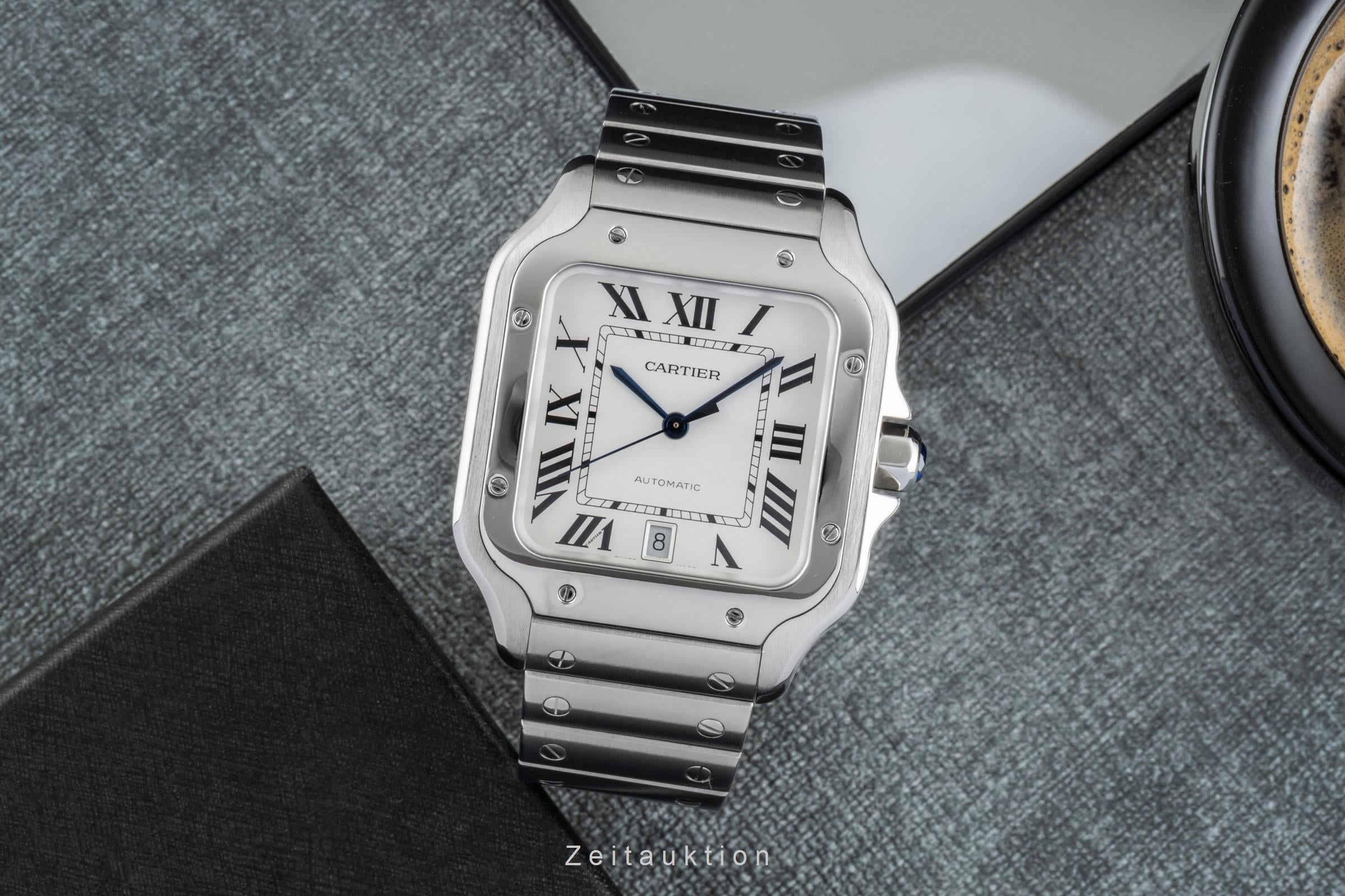 Cartier Santos acier automatique montre pour hommes WSSA0009 LP: 8850EUR  [2504673]