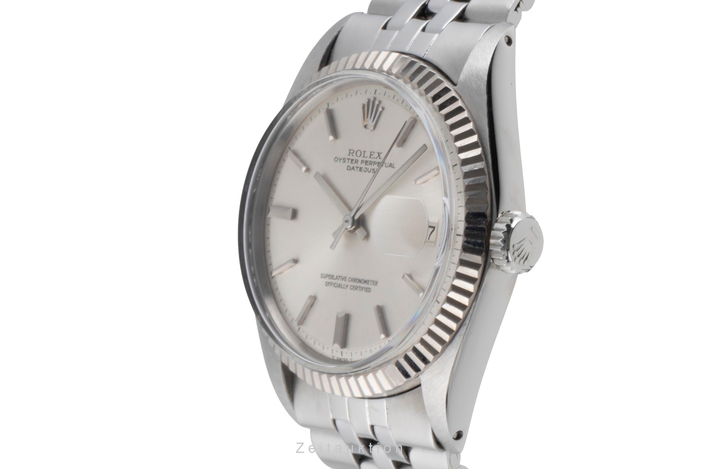 Rolex Datejust 36 Silver Dial Oyster Edelstahl Weissgold Ref. 1601 Vintage  [2504682]
