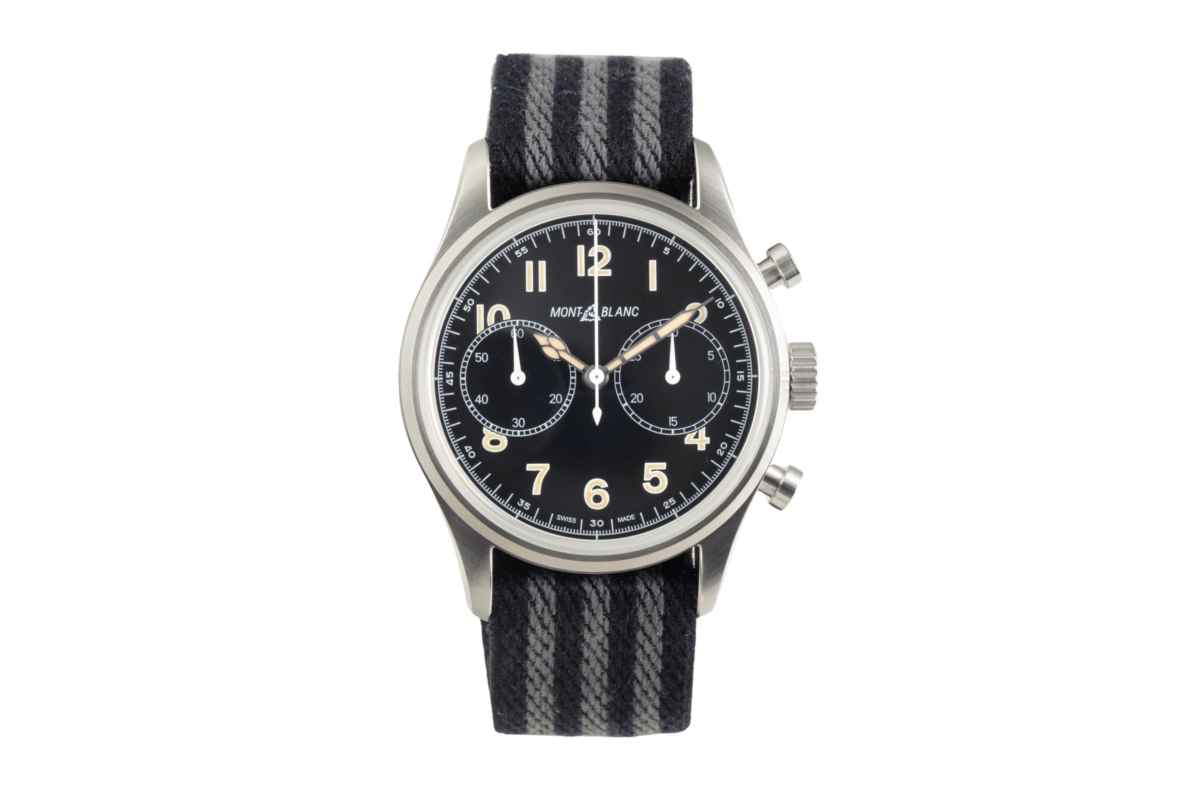 Montblanc 1858 cronógrafo acero automático reloj para caballeros 117835  7456  [2504690]