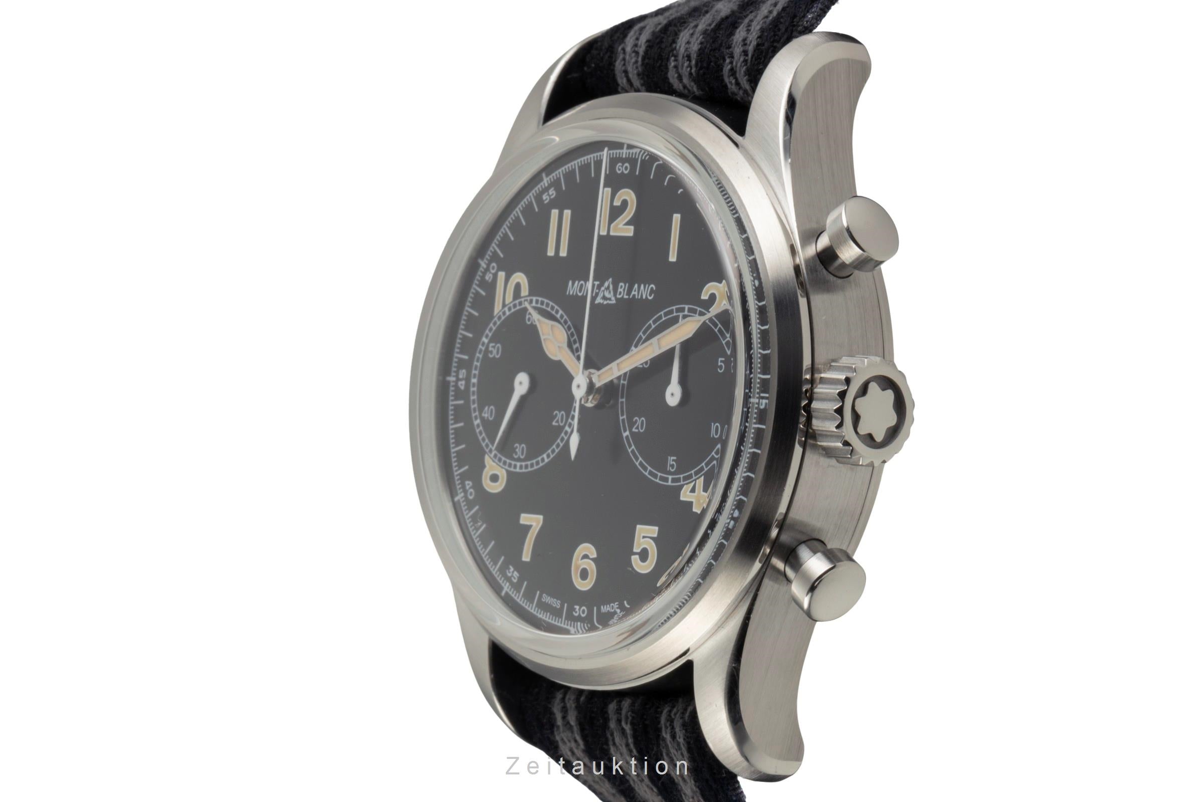 Montblanc 1858 chronograph steel automatic Kal. MB 2511 Ref