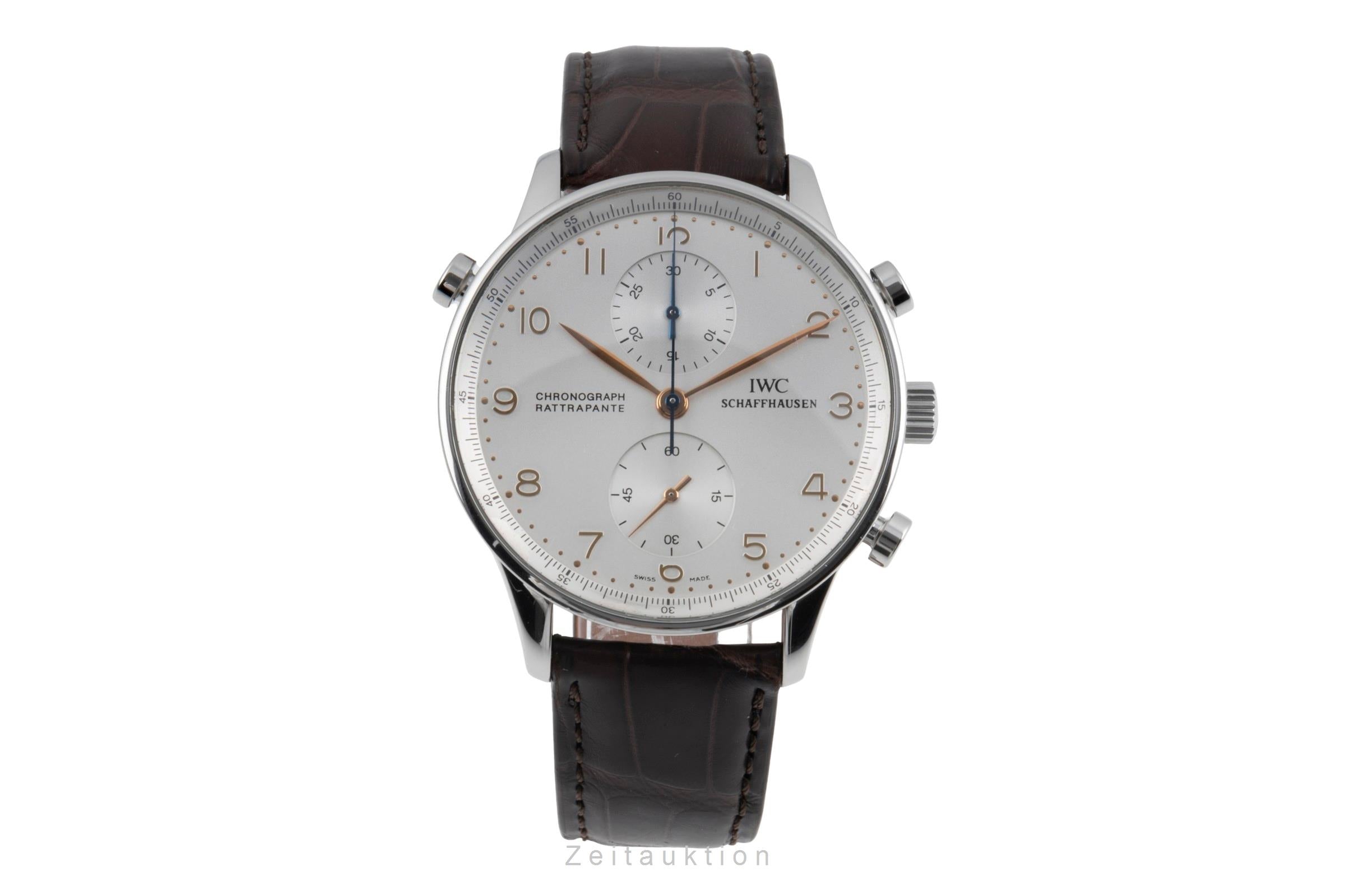 IWC Portugieser chronograph steel manual winding men's watch IW371202  [2504697]
