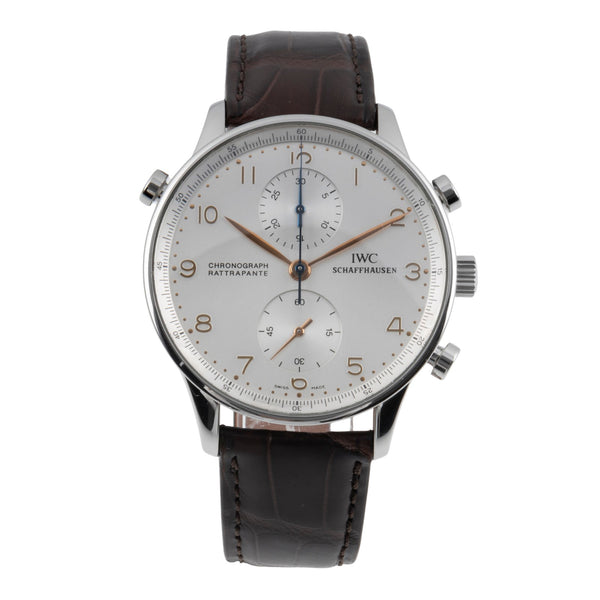 IWC Portugieser chronograph steel manual winding men's watch IW371202  [2504697]