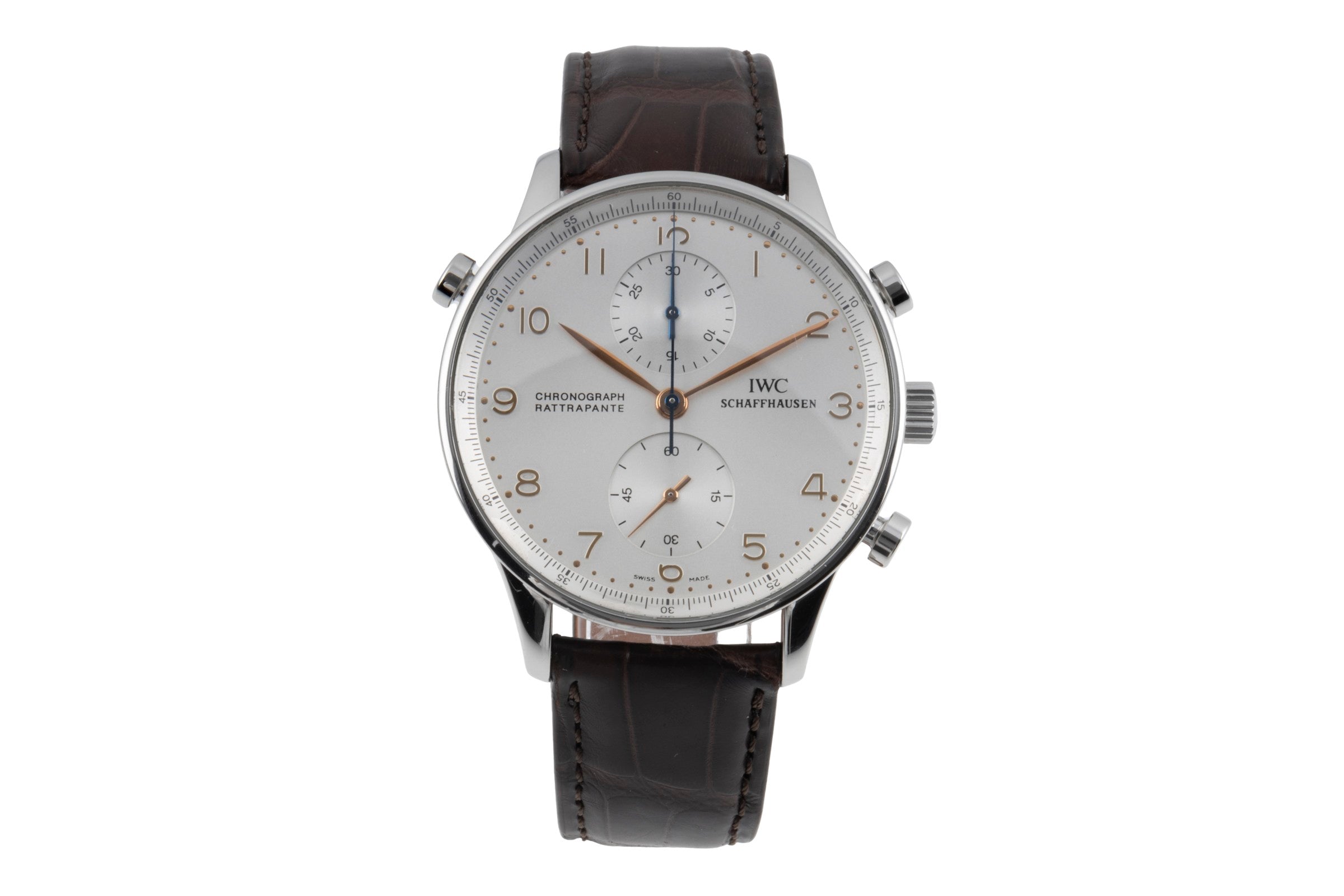IWC Portugieser chronograph steel manual winding men's watch IW371202  [2504697]