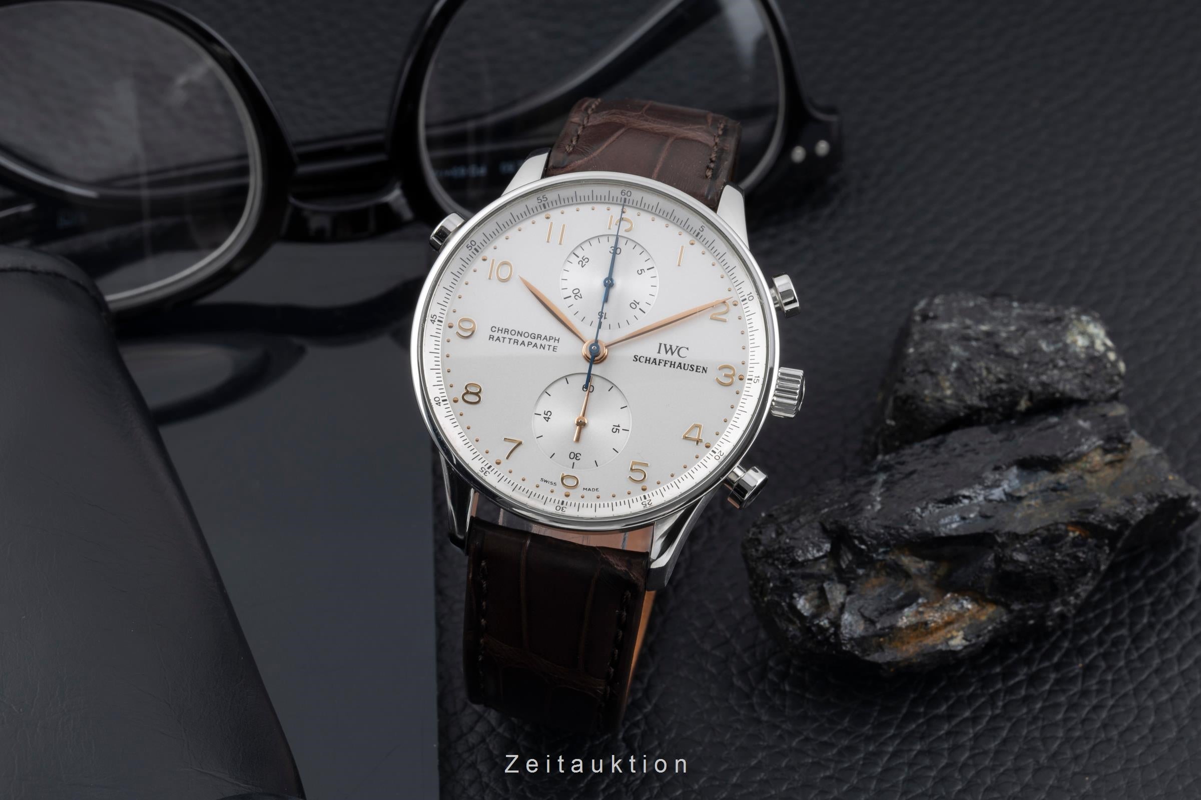 IWC Portugieser chronograph steel manual winding men's watch IW371202  [2504697]