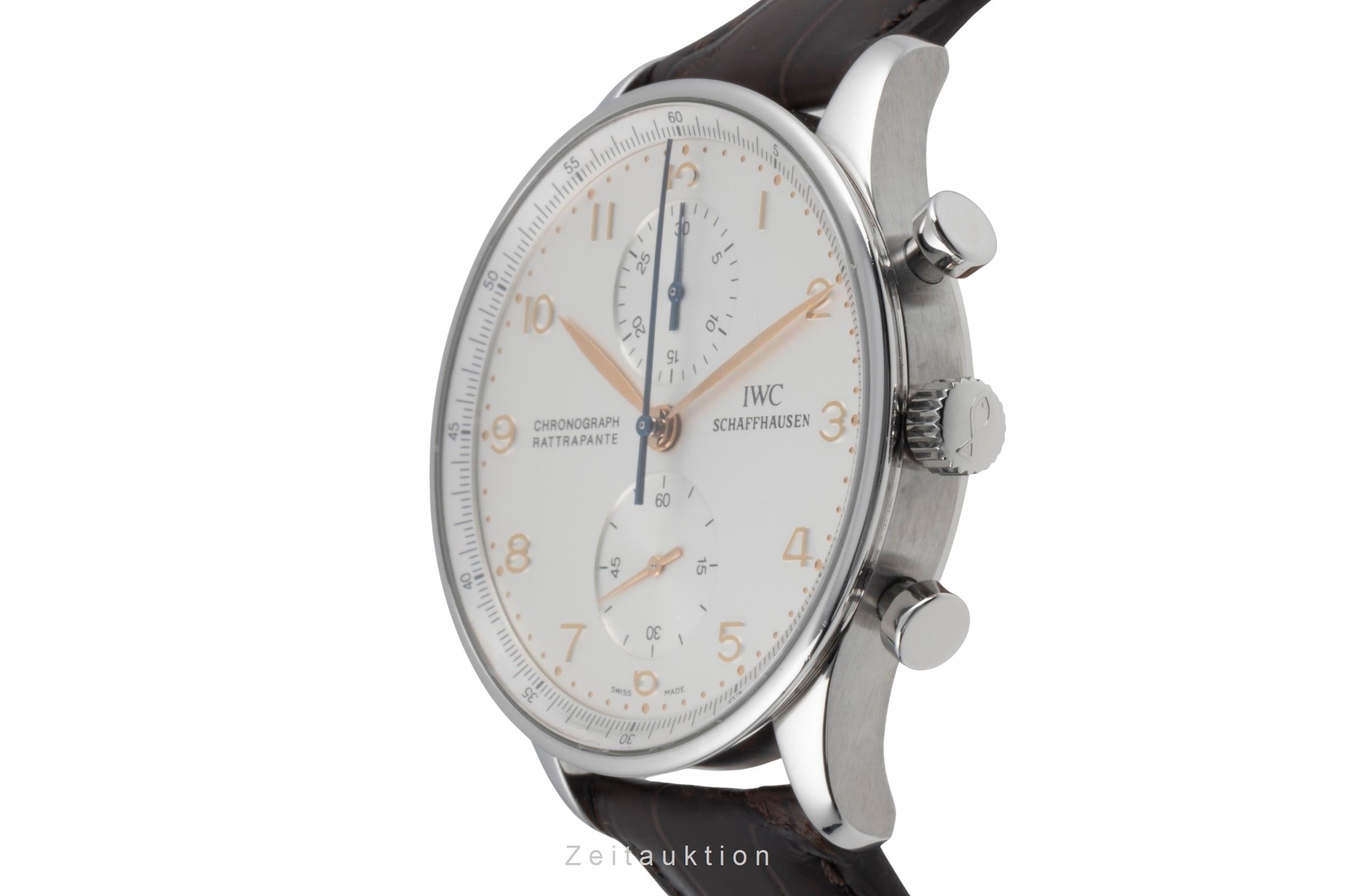 IWC Portugieser chronograph steel manual winding men's watch IW371202  [2504697]