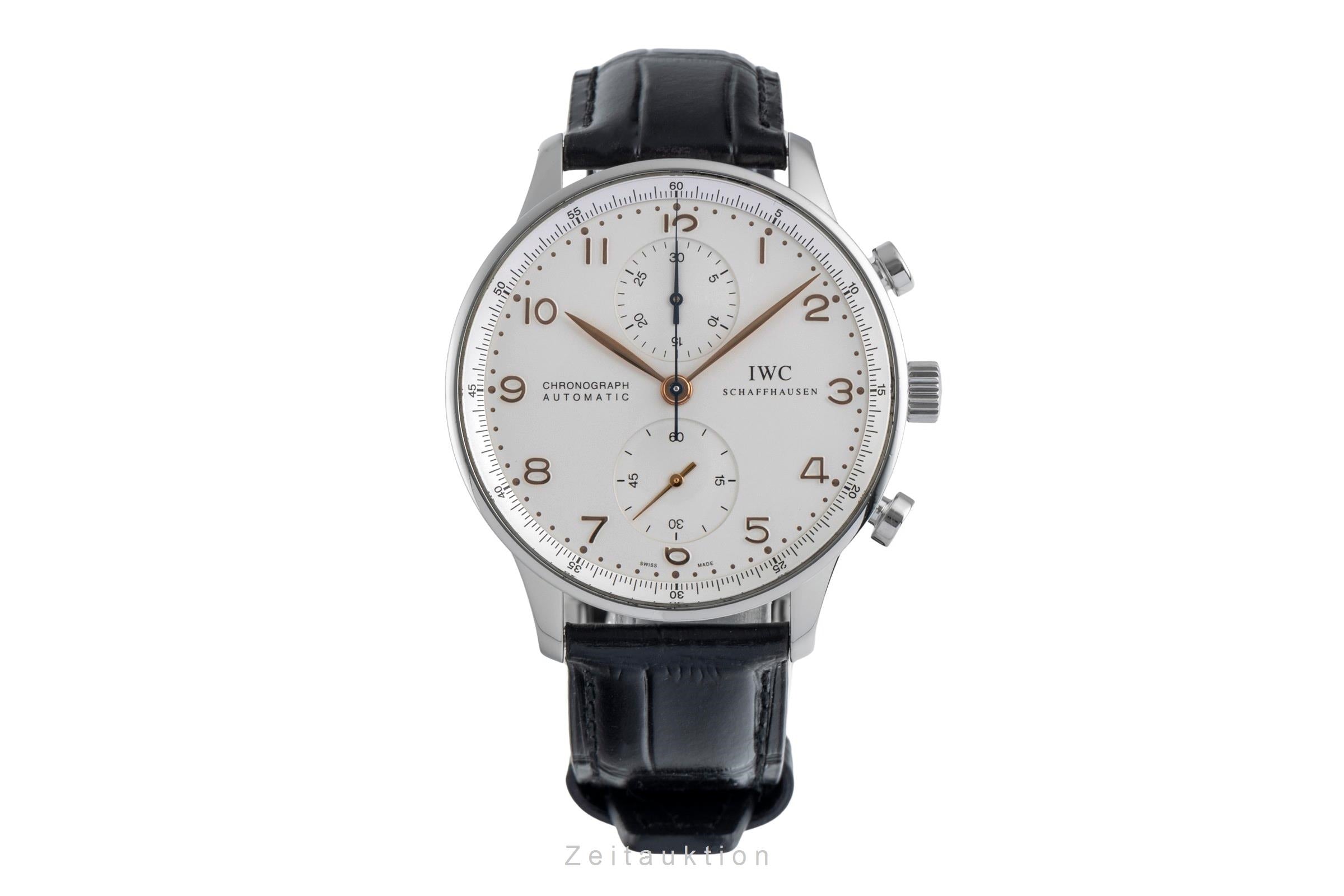 IWC Portugieser chronograph steel automatic men's watch IW371401 LP: 9100EUR  [2504701]