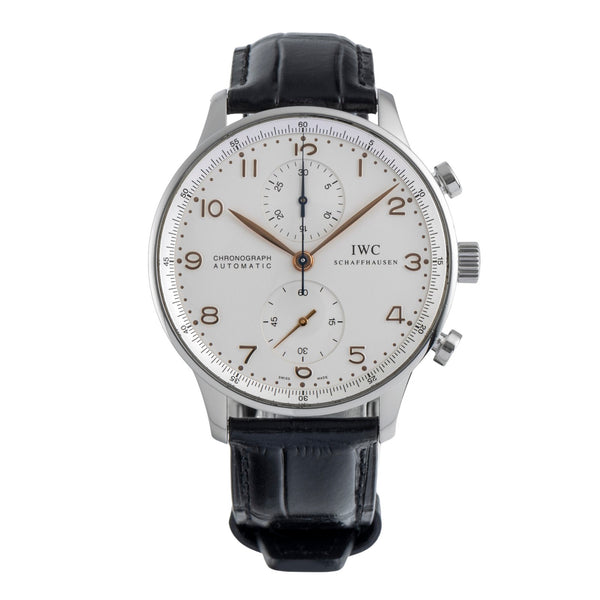 IWC Portugieser chronograph steel automatic men's watch IW371401 LP: 9100EUR  [2504701]