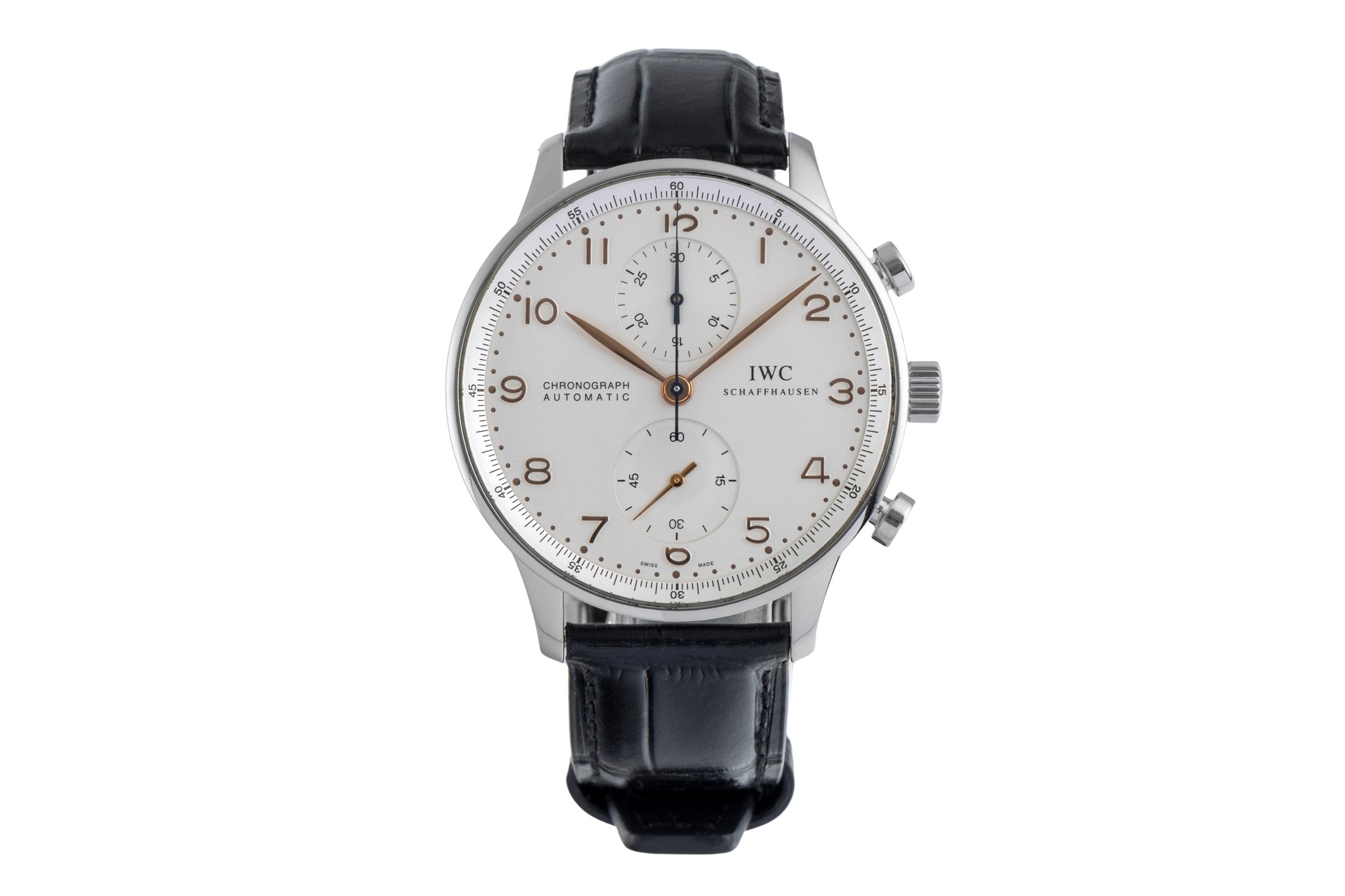 IWC Portugieser cronografo acciaio automatismo orologio da uomo IW371401 LP: 9100EUR  [2504701]