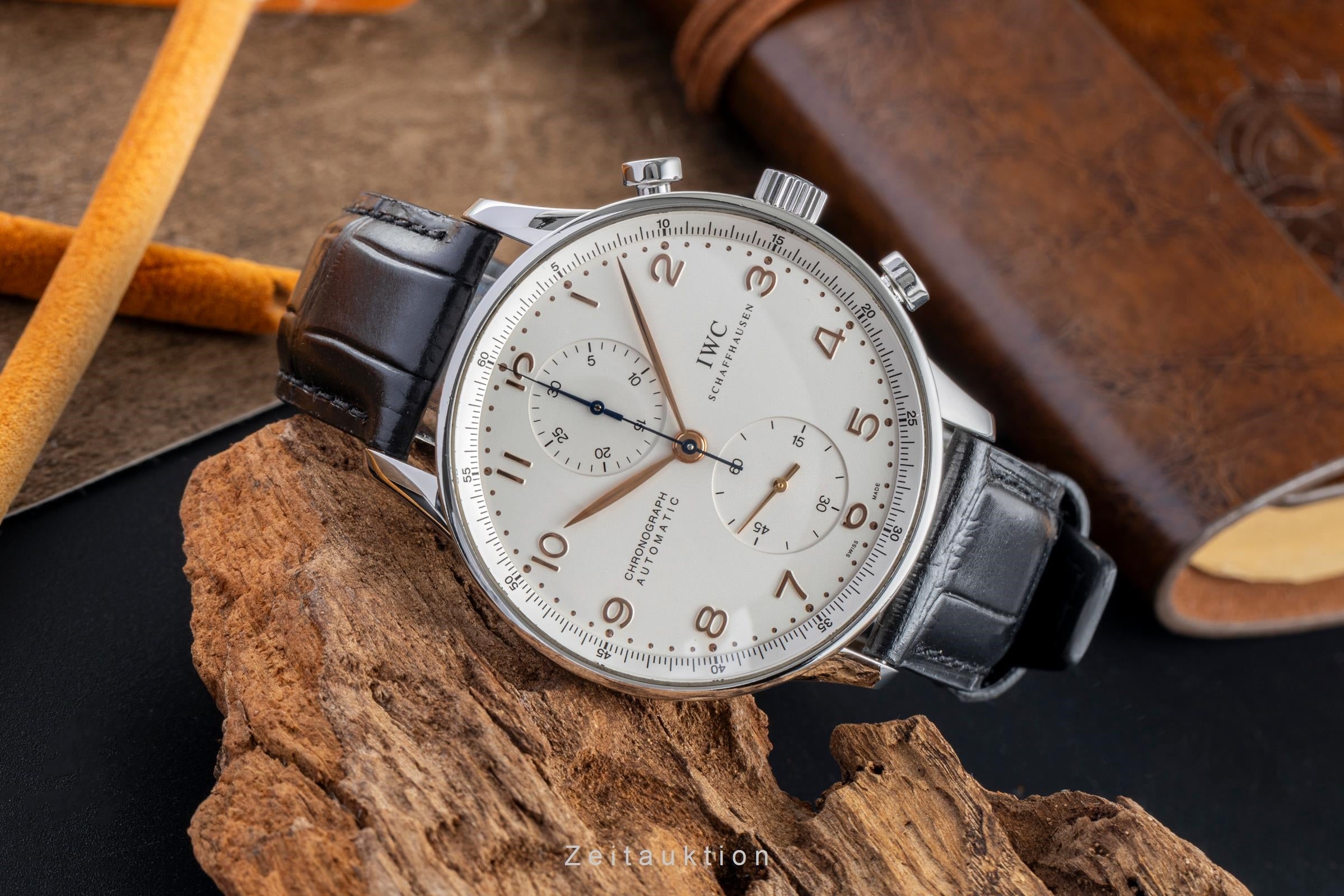 IWC Portugieser chronograph steel automatic men's watch IW371401 LP: 9100EUR  [2504701]