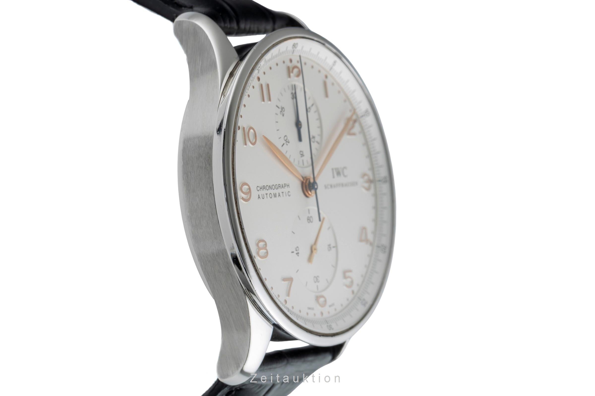 IWC Portugieser chronograph steel automatic men's watch IW371401 LP: 9100EUR  [2504701]