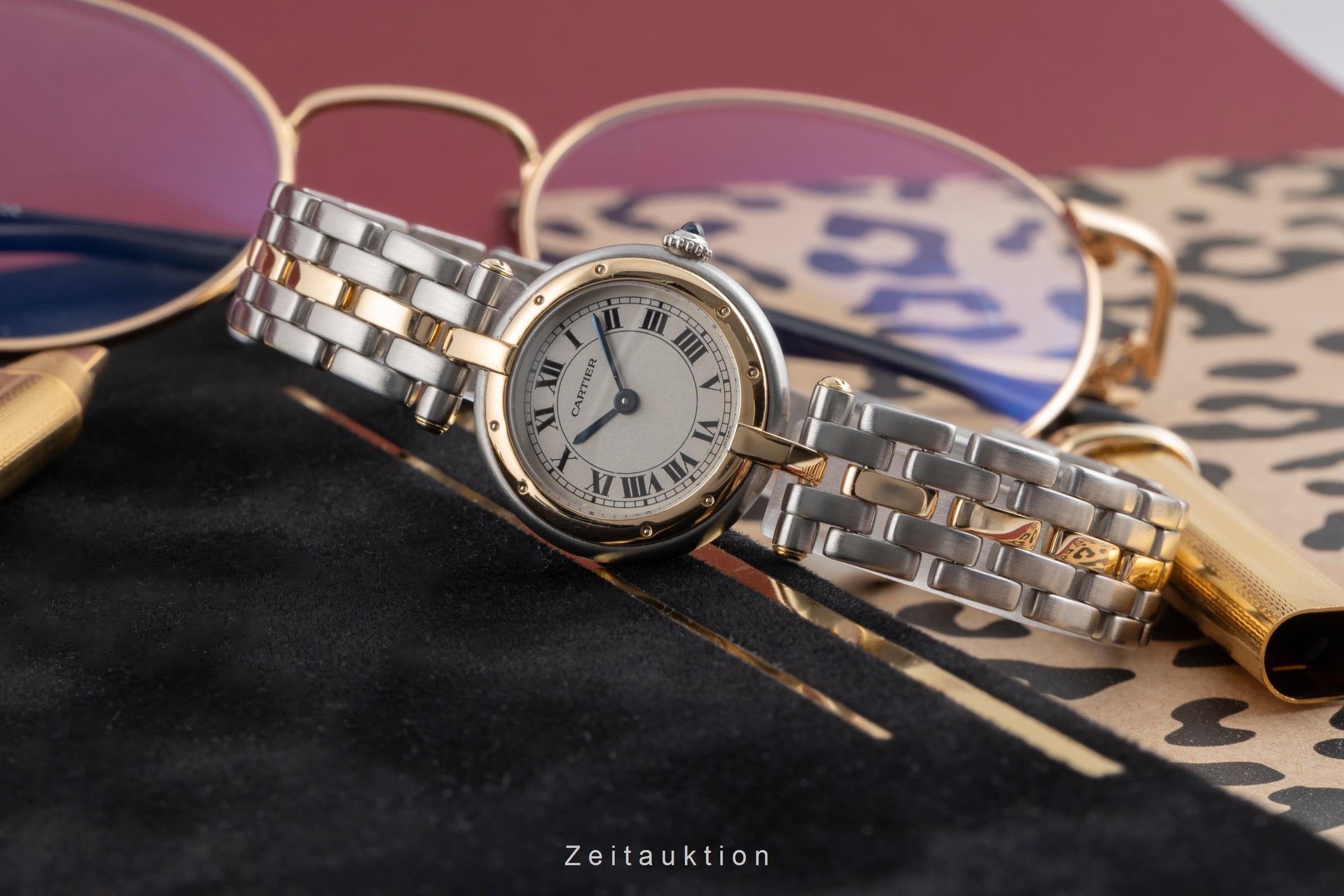 Cartier Panthere Ronde 1 Row Stahl / Gold Quarz Damenuhr Ref. 66920 [2504731]