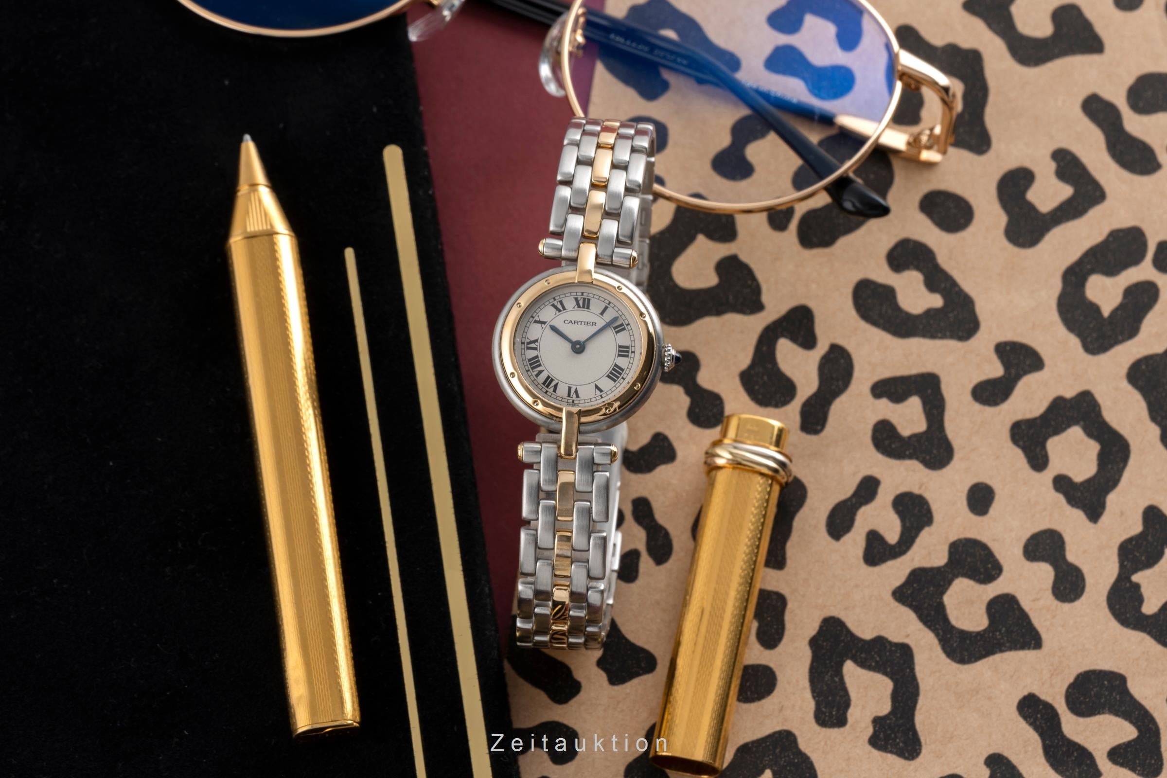 Cartier Panthere Ronde 1 Row Stahl / Gold Quarz Damenuhr Ref. 66920 [2504731]