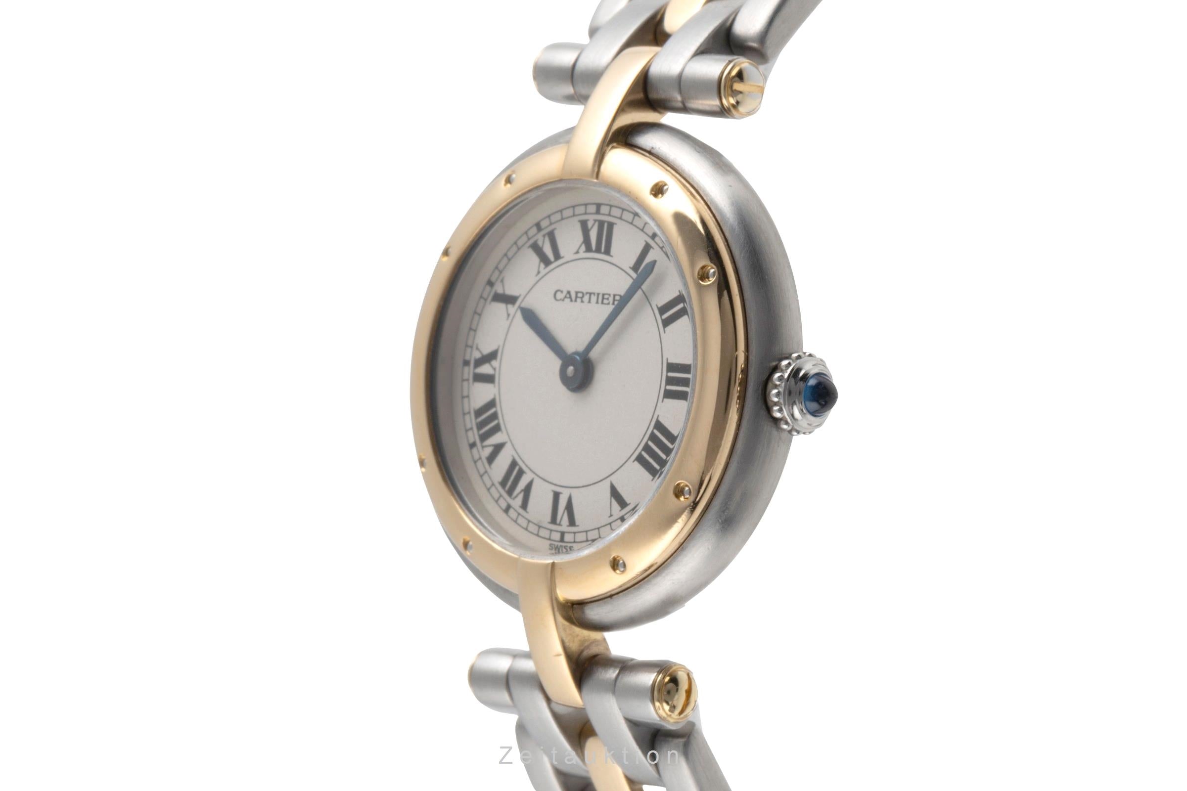 Cartier Panthere Ronde 1 Row Stahl / Gold Quarz Damenuhr Ref. 66920 [2504731]