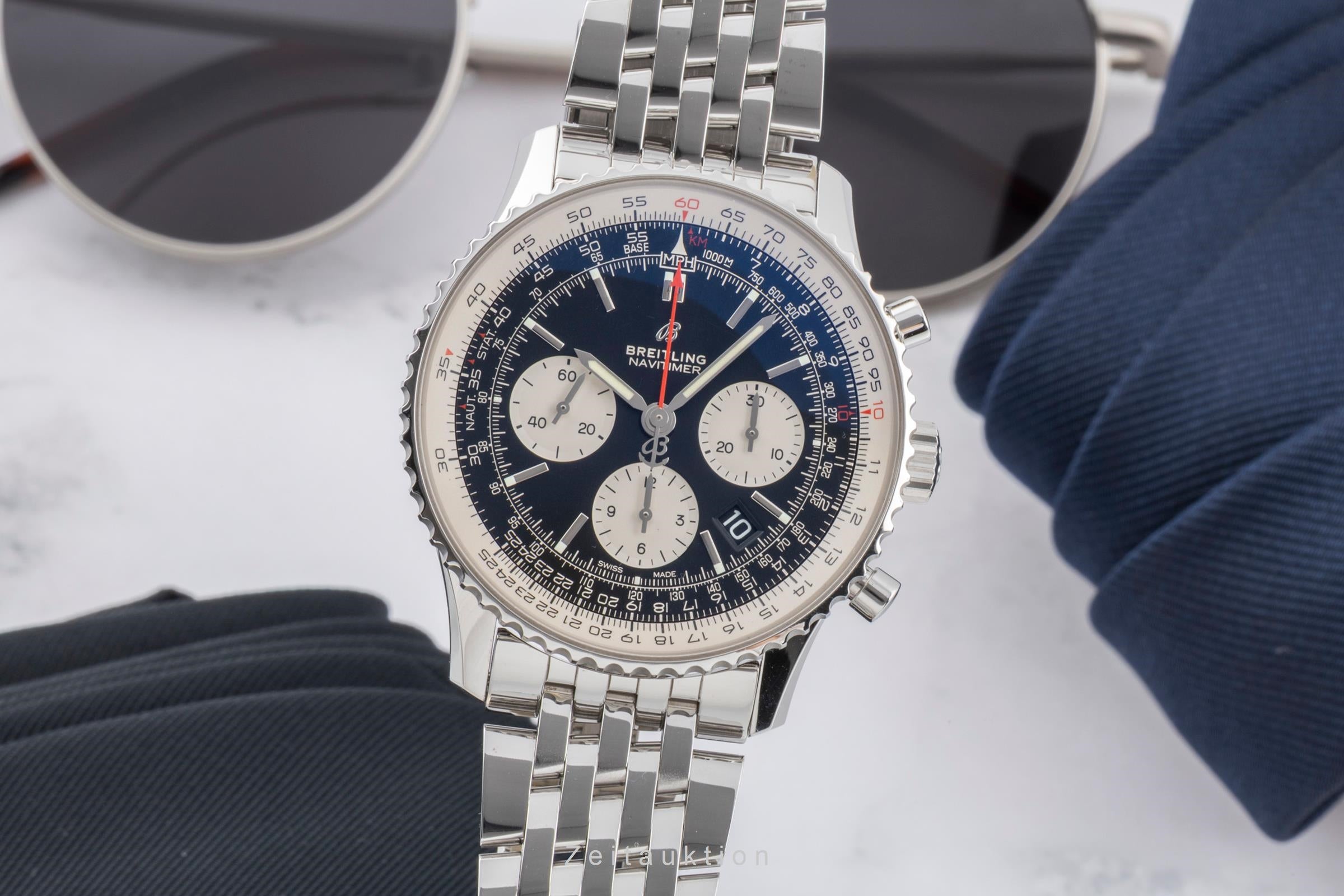 Breitling Navitimer chronograph steel automatic men's watch AB0121 LP: 9050EUR  [2504733]