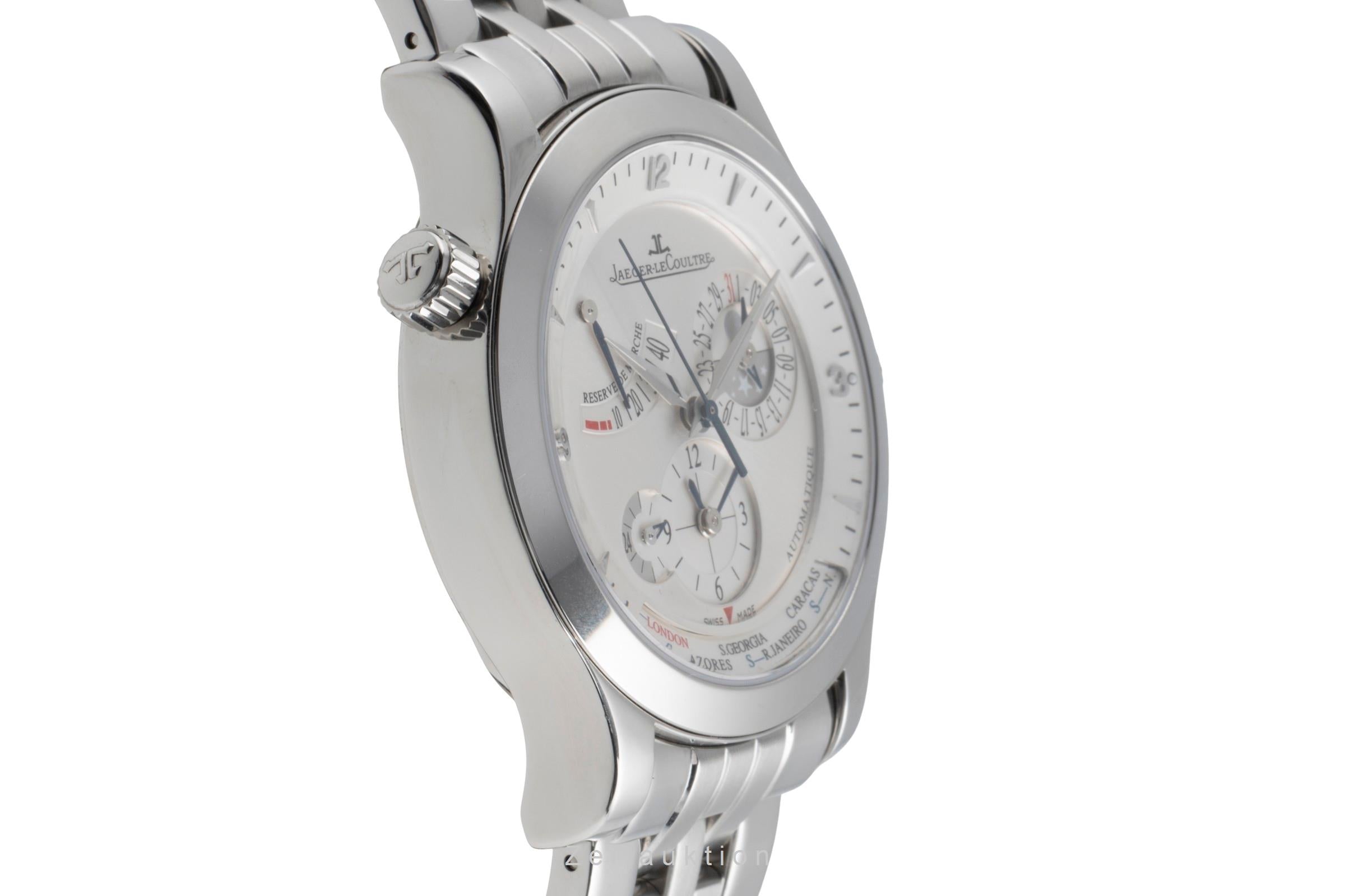 Jaeger LeCoultre Master Geographic acero automático reloj para caballeros Q1508120, 147.8.57.S  [2504736]