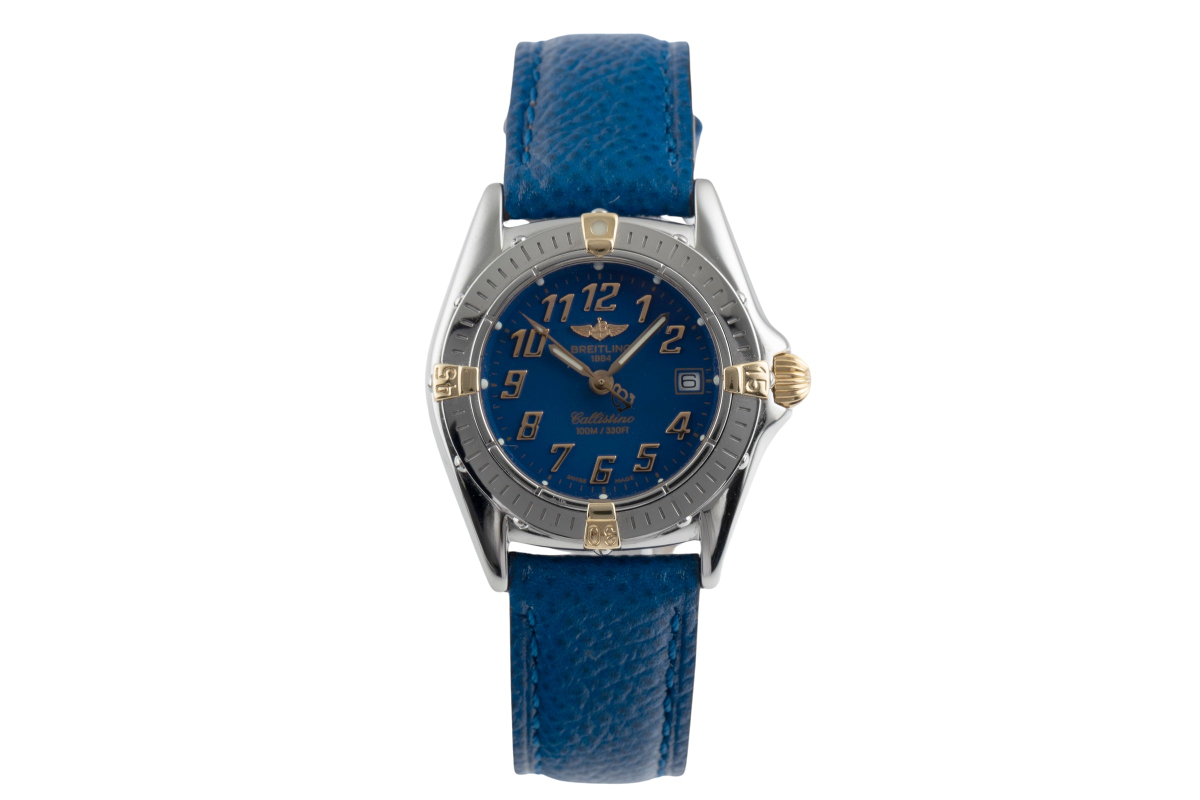 Breitling Callistino 28 Stahl / Gold Damenuhr Datum Saphirglas Ref. B52345 [2504740]