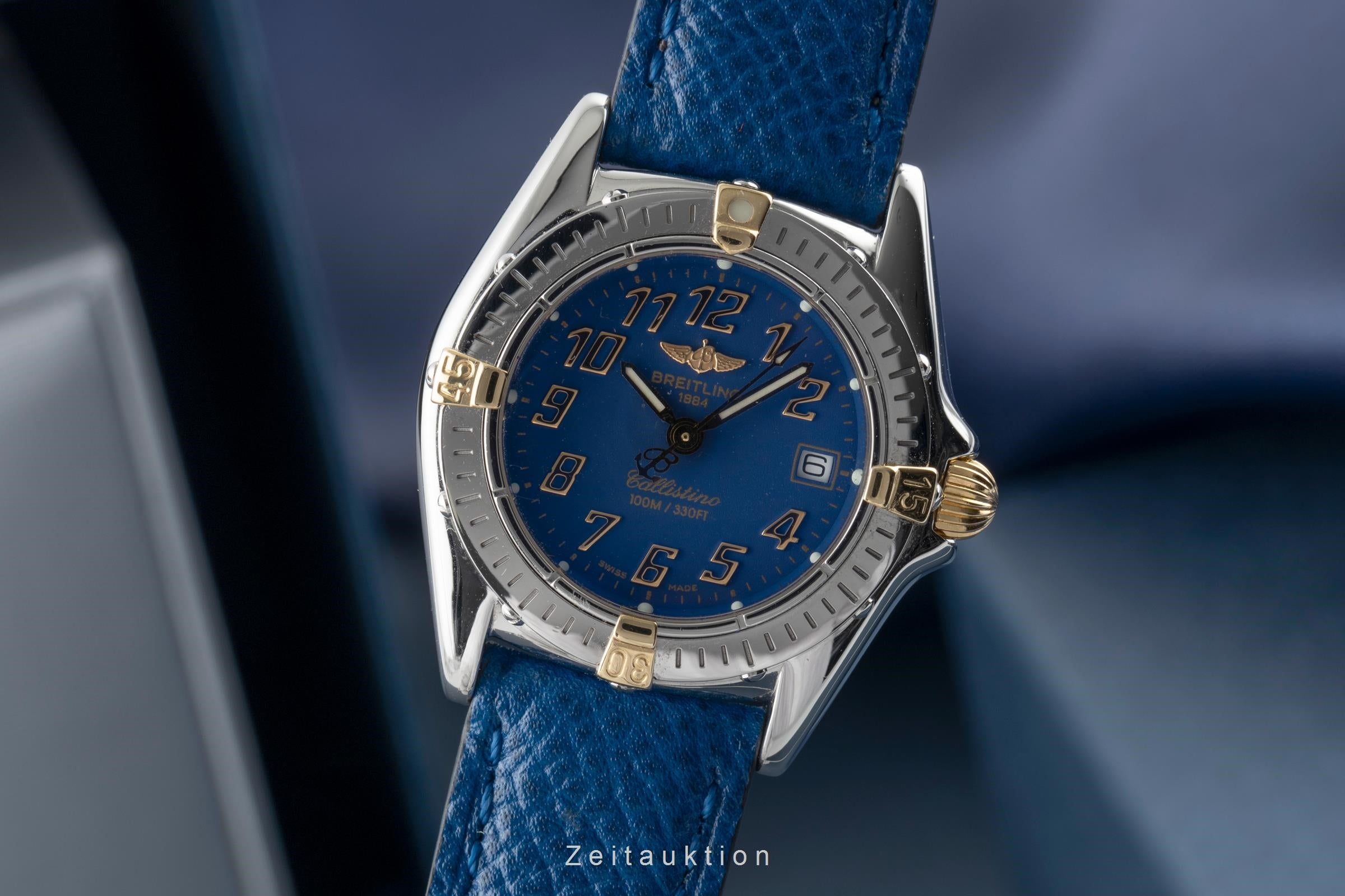 Breitling Callistino 28 Stahl / Gold Damenuhr Datum Saphirglas Ref. B52345 [2504740]