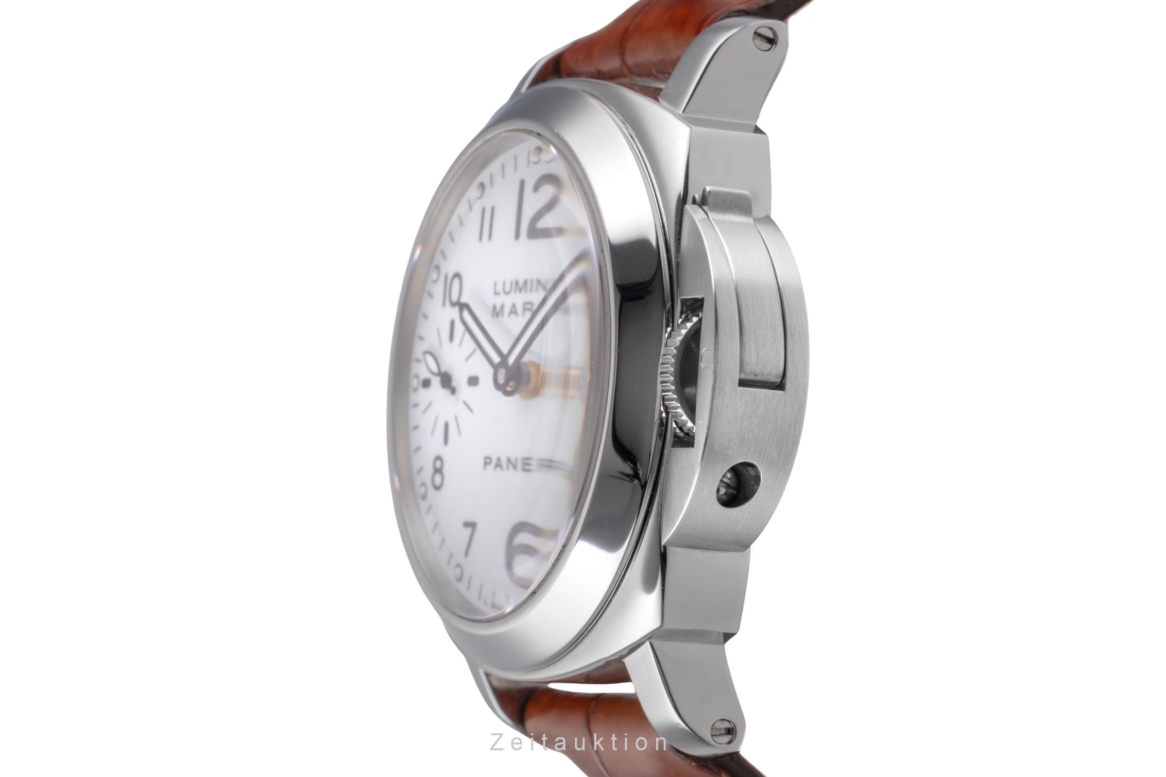 Panerai Luminor Marina acier à remontage manuel montre pour hommes PAM00113 LP: 6200EUR  [2504742]