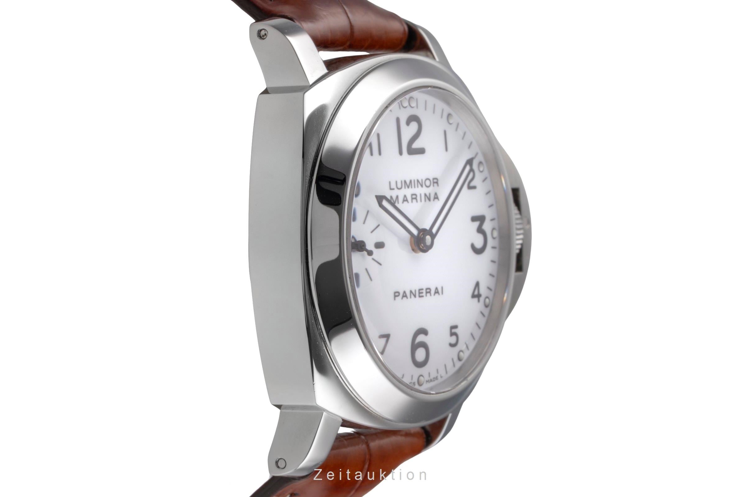 Panerai Luminor Marina acier à remontage manuel montre pour hommes PAM00113 LP: 6200EUR  [2504742]