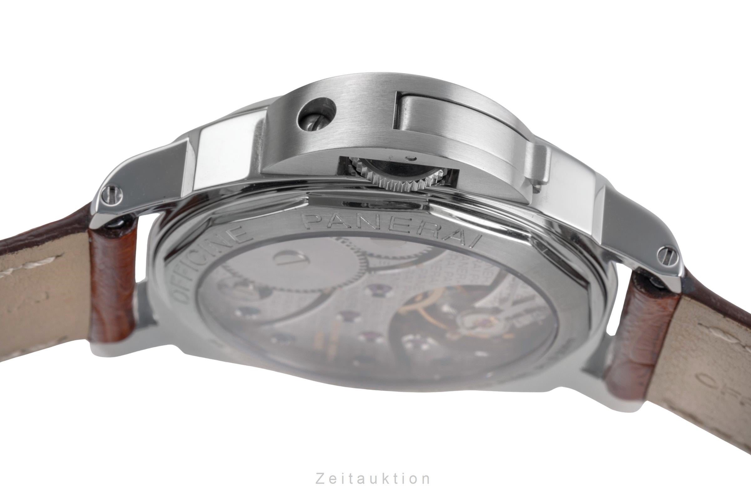 Panerai Luminor Marina acier à remontage manuel montre pour hommes PAM00113 LP: 6200EUR  [2504742]