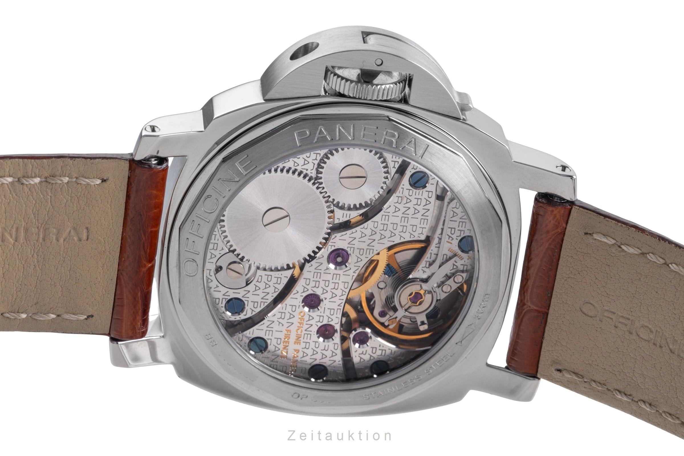 Panerai Luminor Marina acier à remontage manuel montre pour hommes PAM00113 LP: 6200EUR  [2504742]