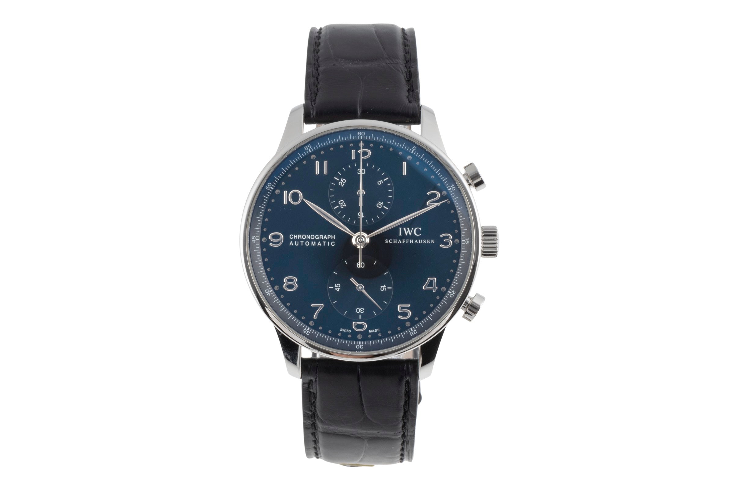 IWC Portugieser chronographe acier automatique montre pour hommes IW371447 LP: 9100EUR  [2504743]