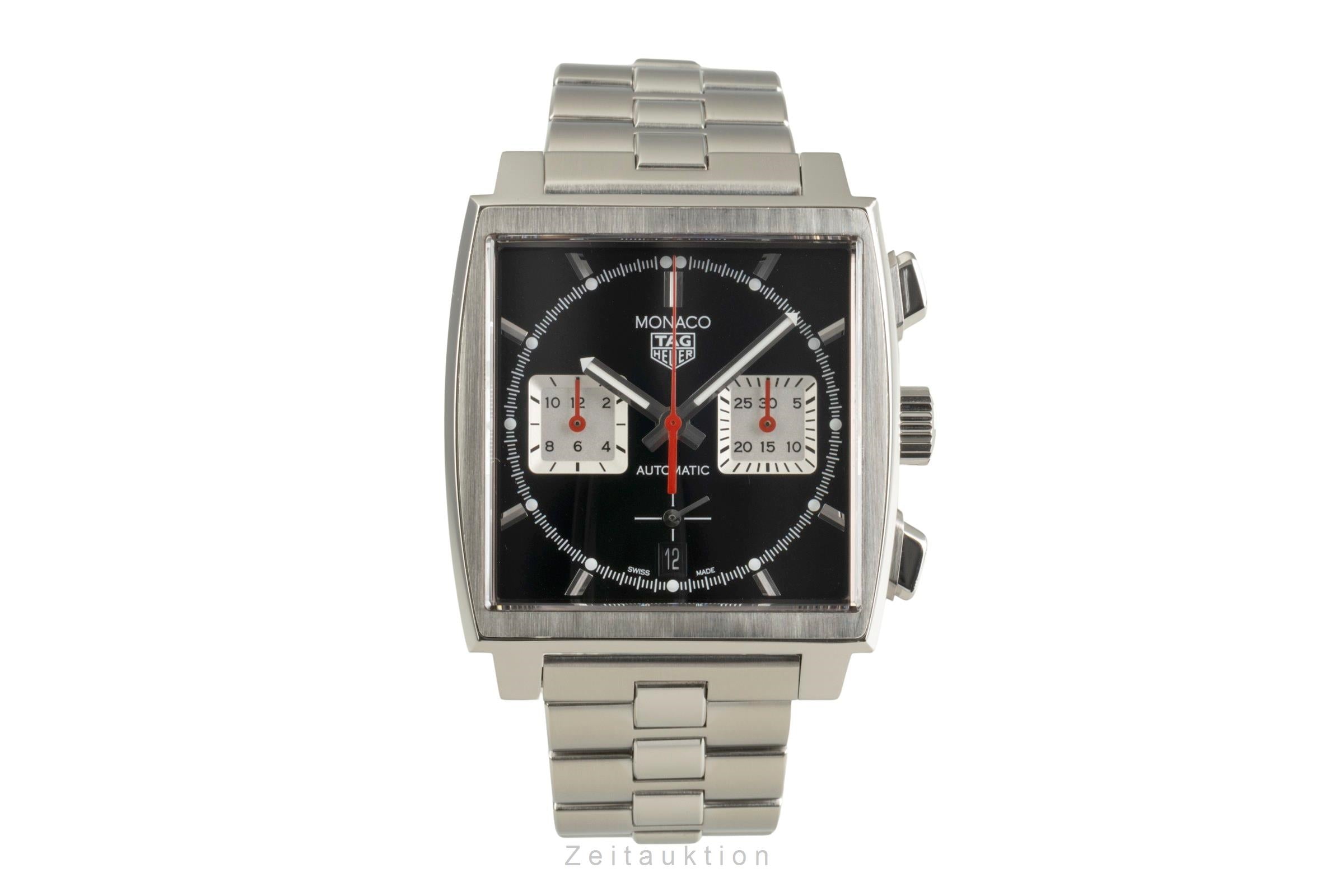 Tag Heuer Monaco chronographe acier automatique montre pour hommes CBL2113.BA0644 LP: 7800EUR  [2504744]