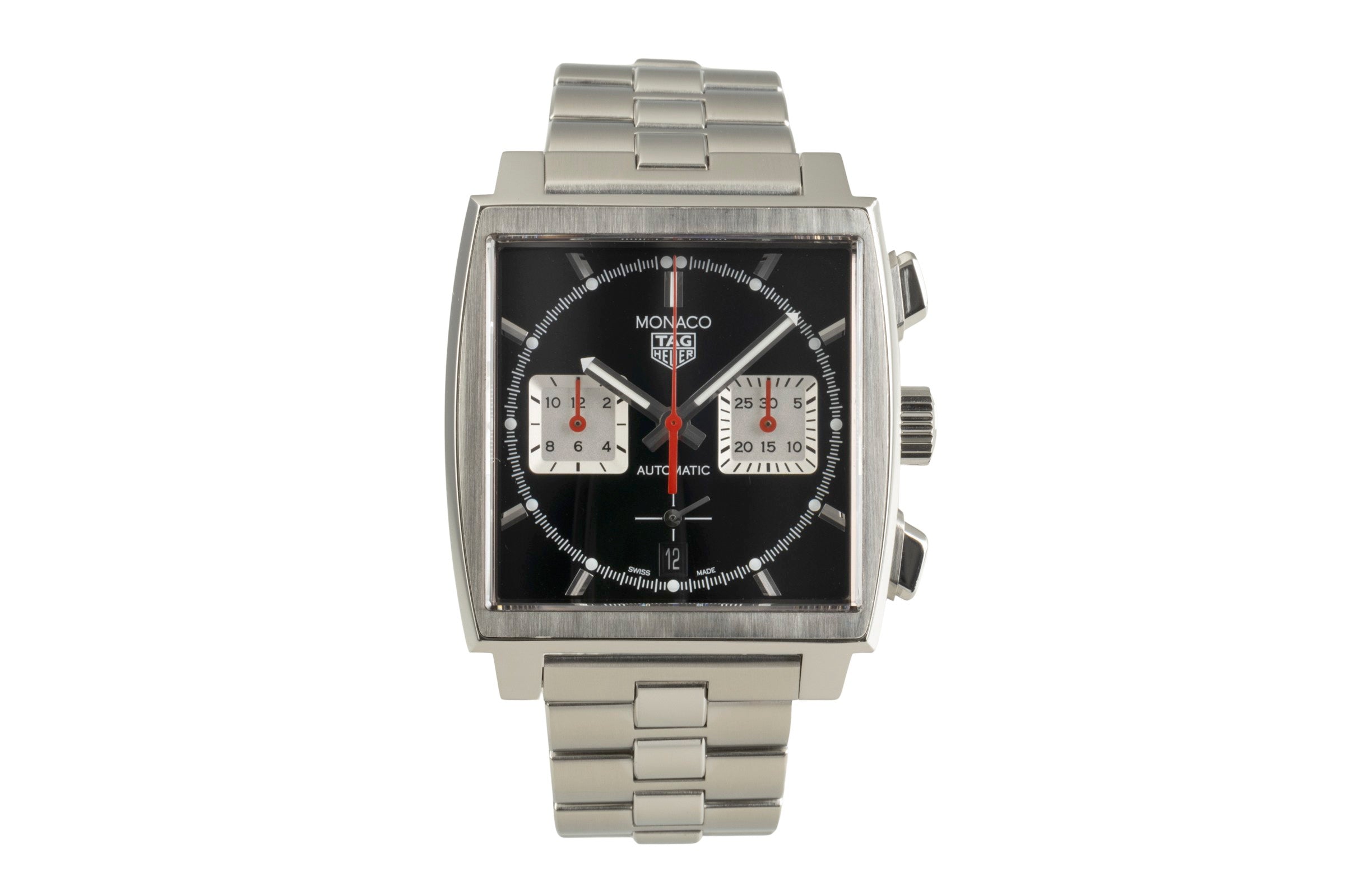 Tag Heuer Monaco chronographe acier automatique montre pour hommes CBL2113.BA0644 LP: 7800EUR  [2504744]