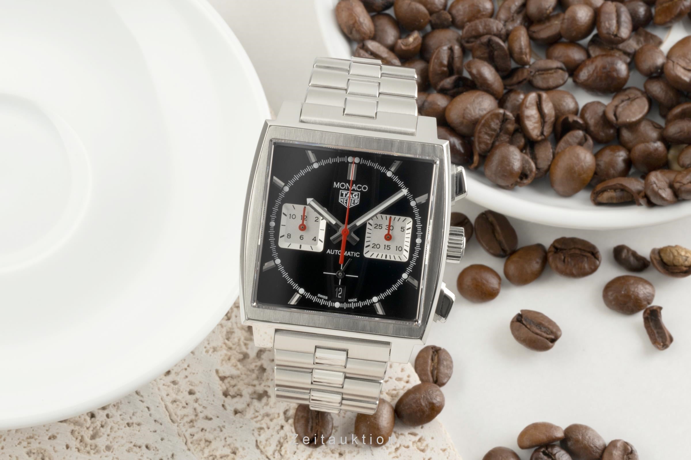 Tag Heuer Monaco chronographe acier automatique montre pour hommes CBL2113.BA0644 LP: 7800EUR  [2504744]
