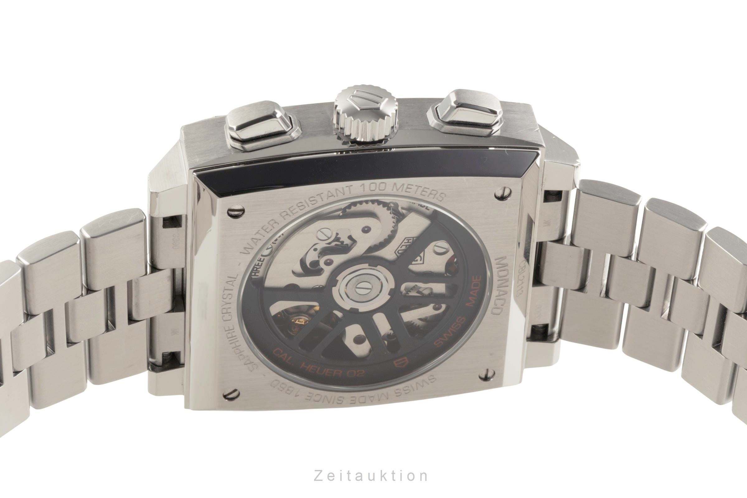 Tag Heuer Monaco chronographe acier automatique montre pour hommes CBL2113.BA0644 LP: 7800EUR  [2504744]