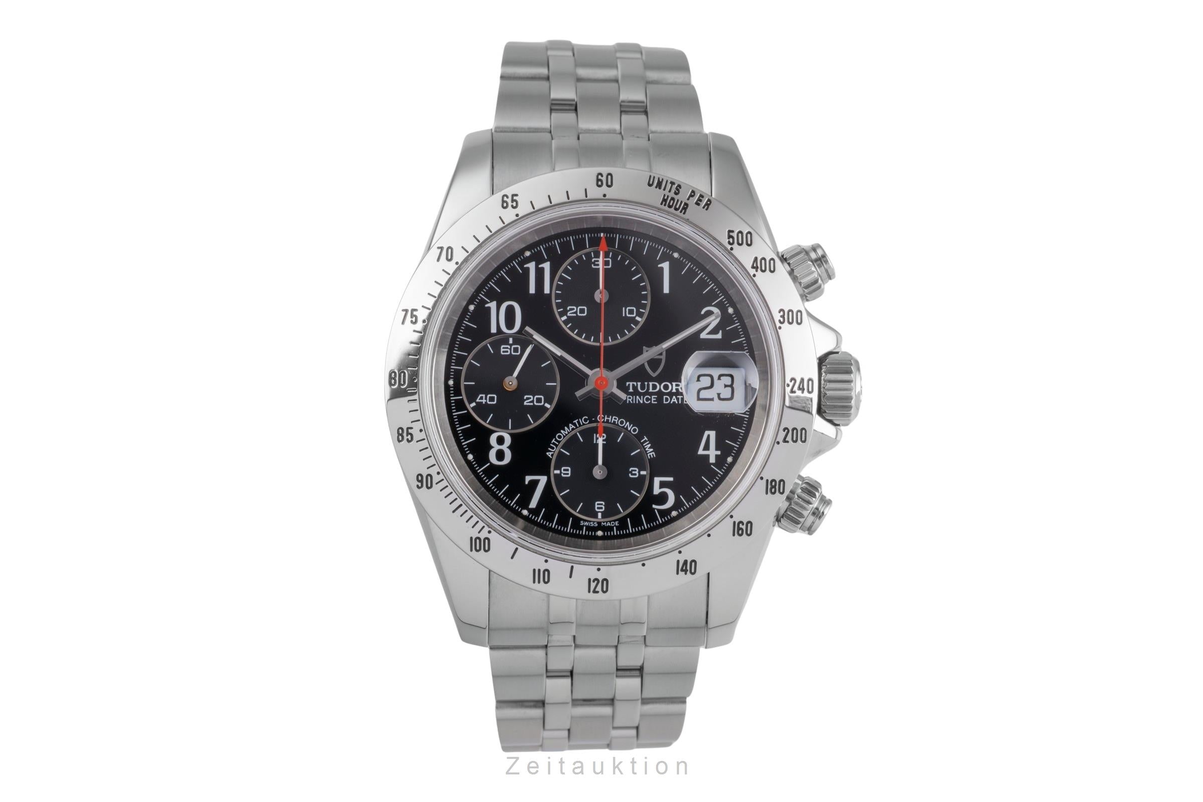 Tudor Prince Date chronographe acier automatique montre pour hommes 79280P  [2504751]