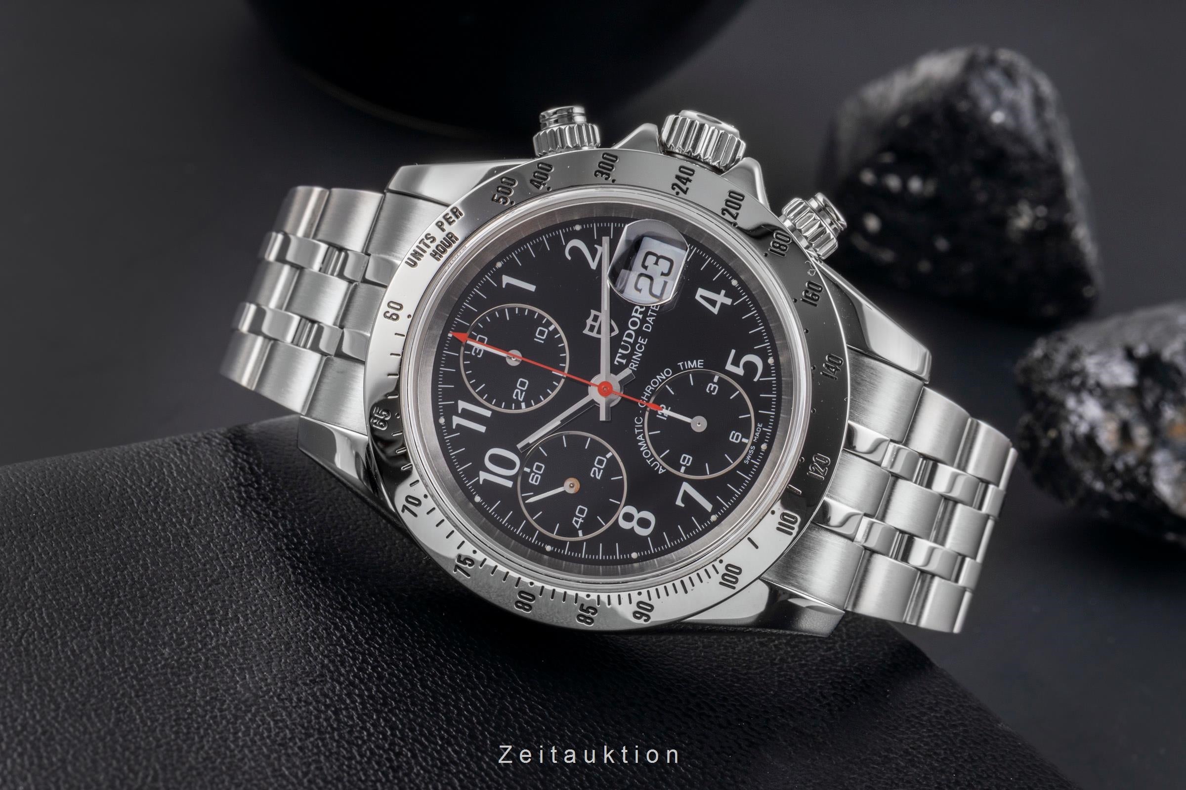 Tudor Prince Date chronographe acier automatique montre pour hommes 79280P  [2504751]